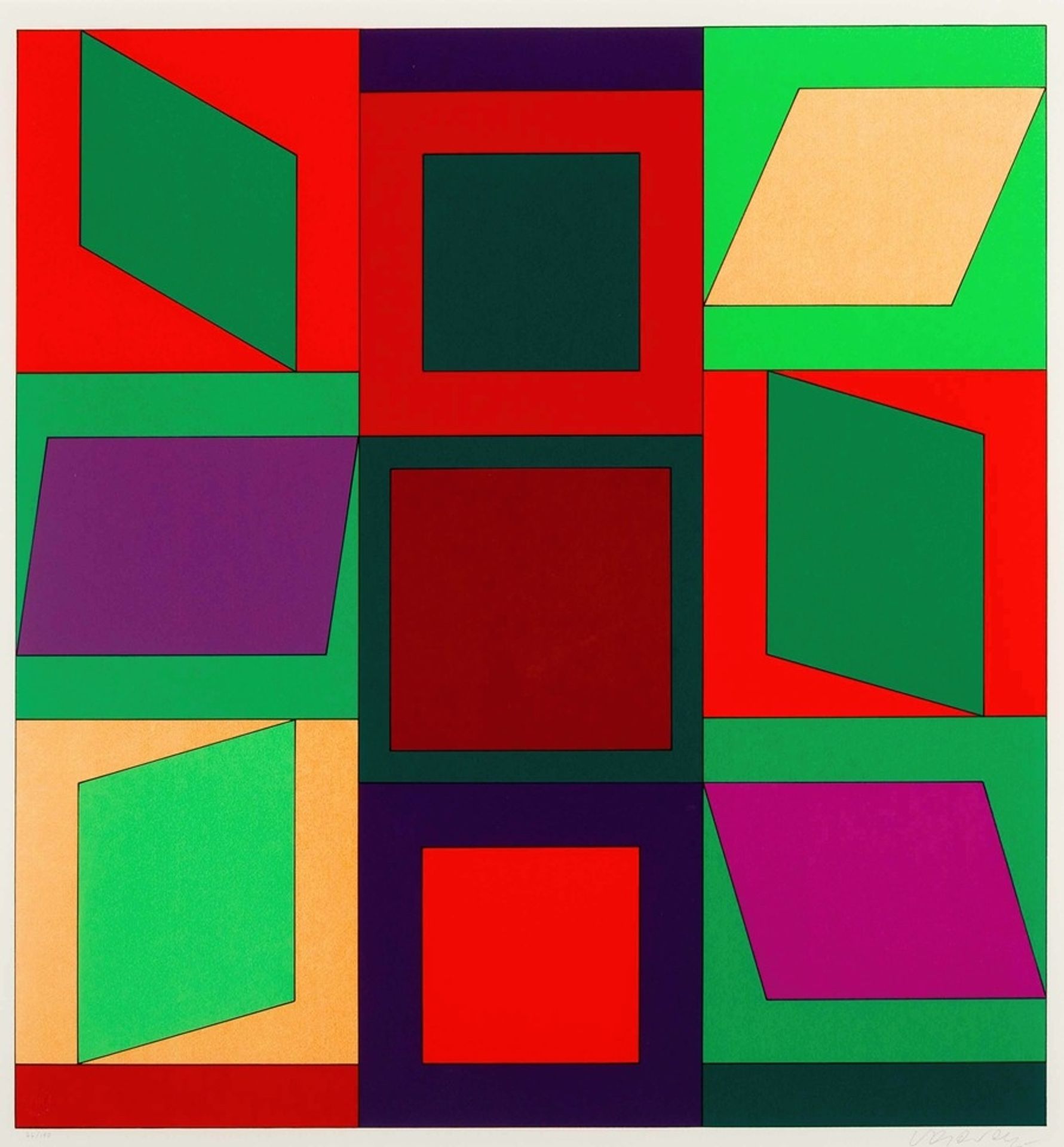 Korund, from Album Lapidaire by Victor Vasarely
