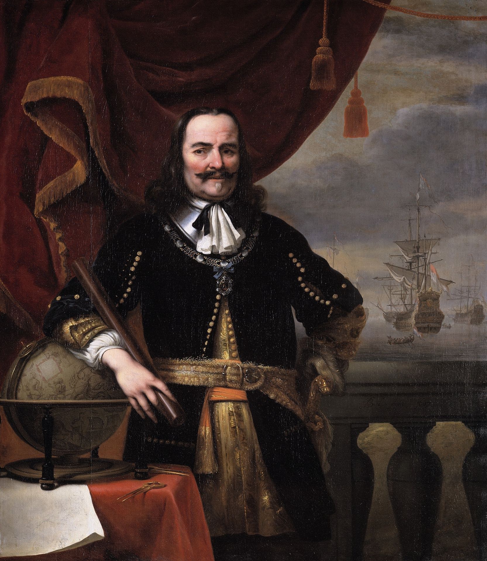 Portrait of Michiel De Ruyter by Ferdinand Bol