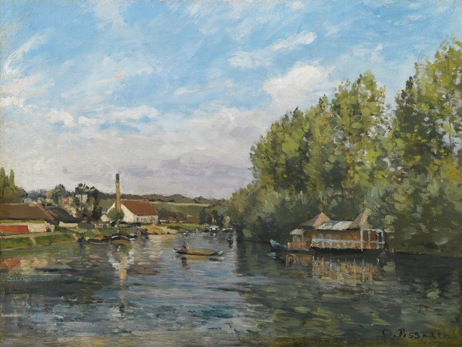 La Seine À Port-Marly by Camille Pissarro