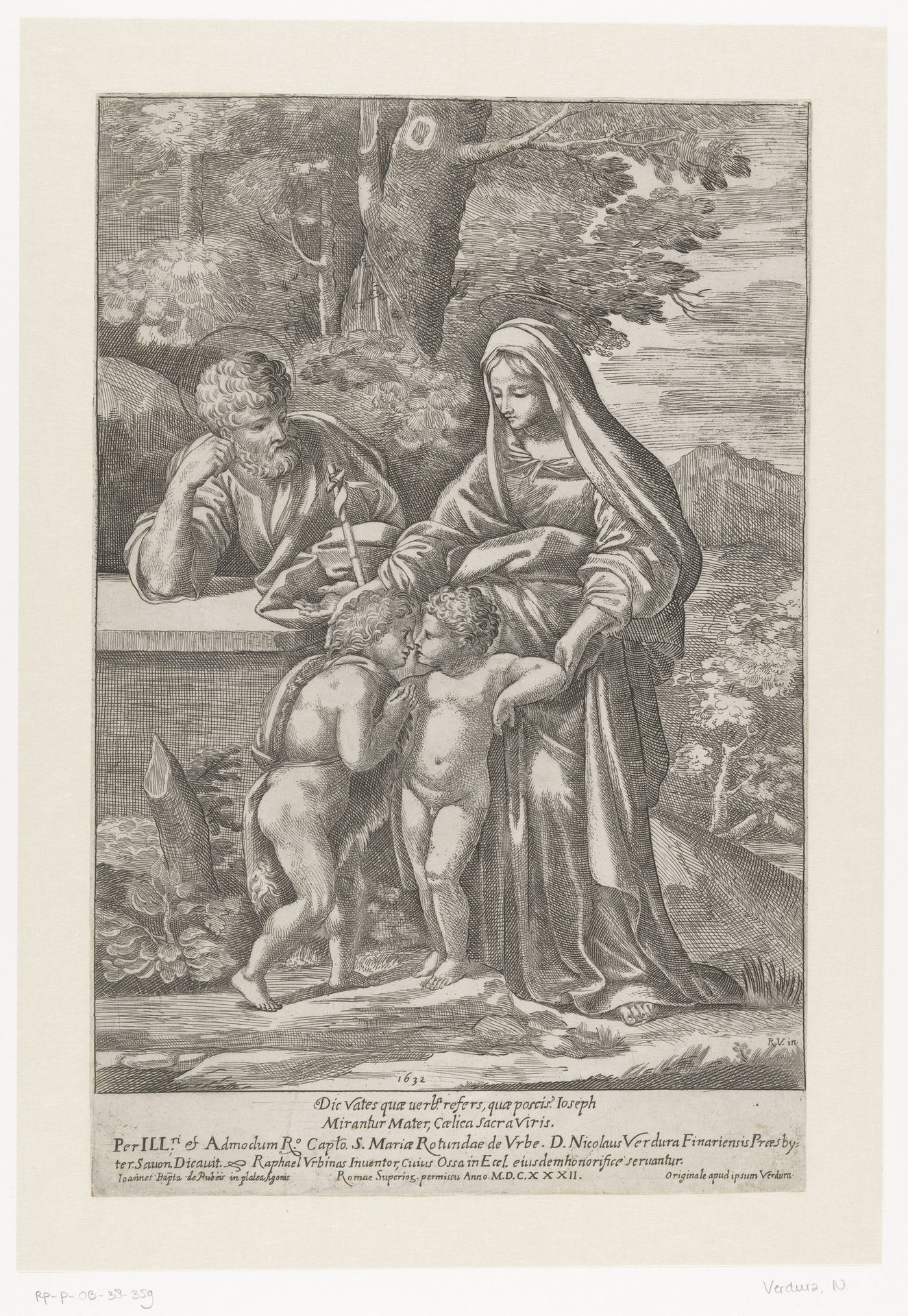Heilige Familie met Johannes de Doper by Anonymous