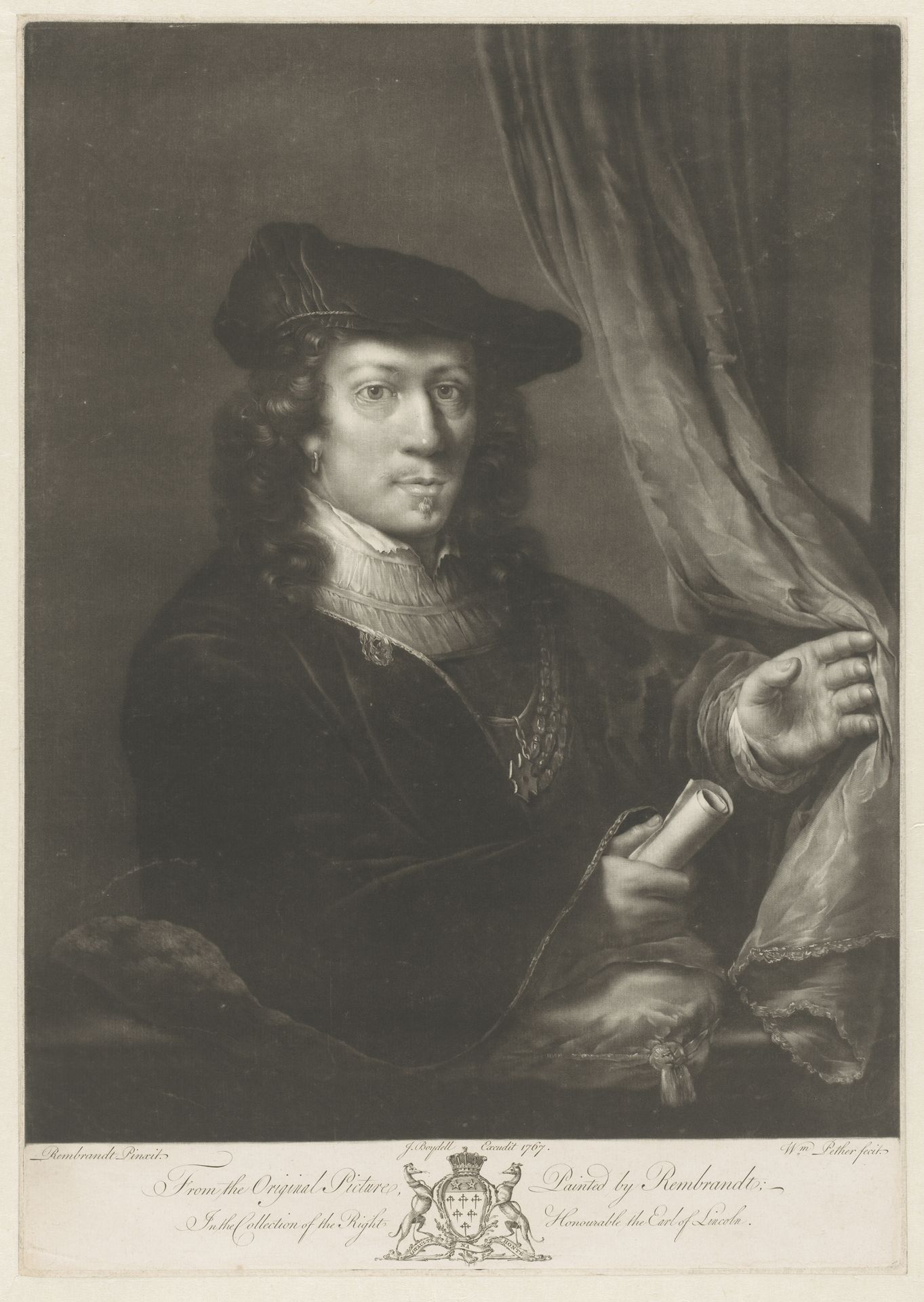 Portret van een onbekende man by William Pether