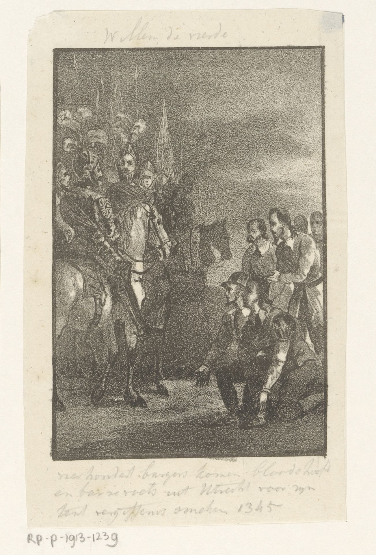 Vierhonderd burgers van Utrecht smeken graaf Willem IV van Holland om vrede by Anonymous