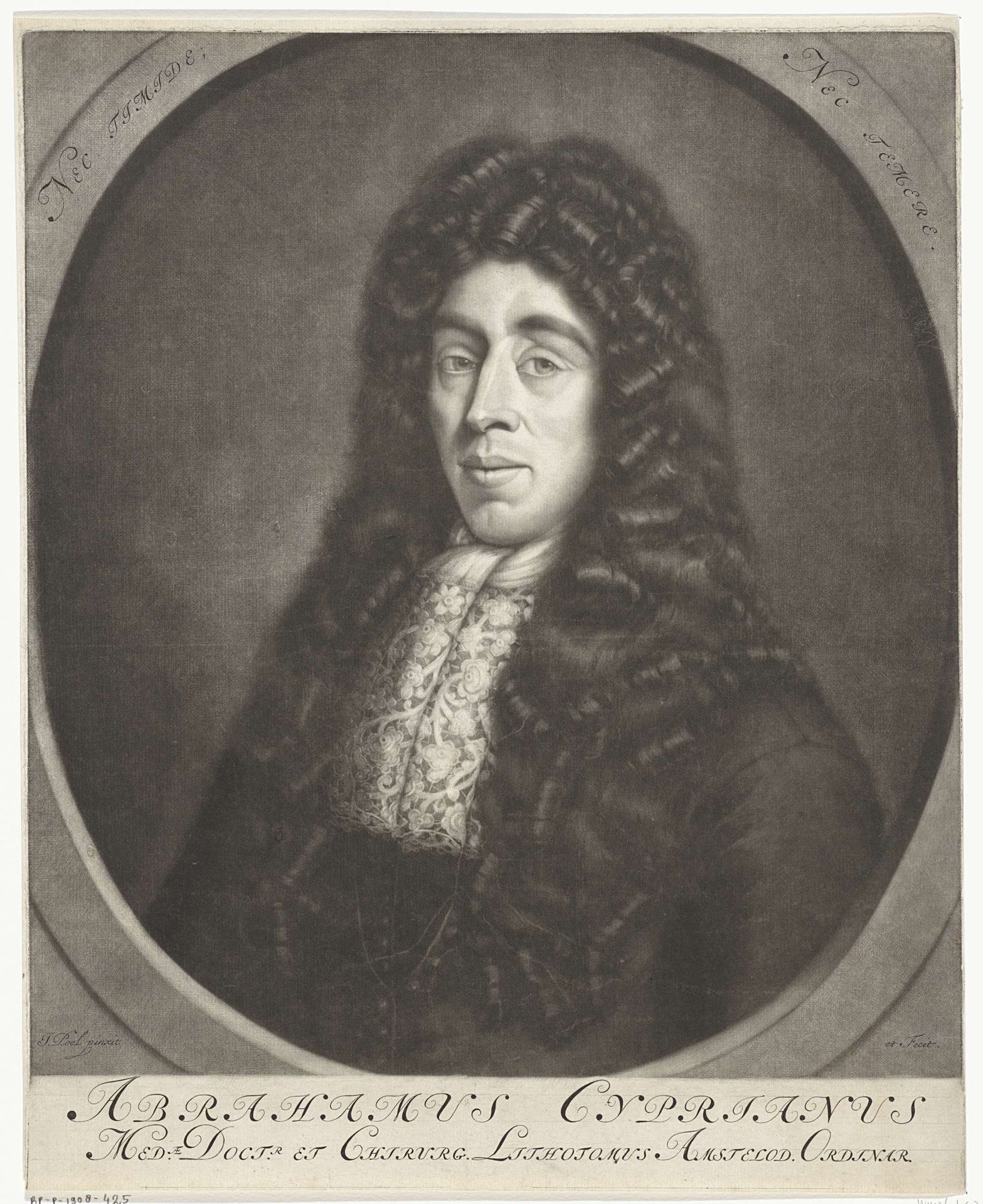 Portret van de arts Abraham Cyprianus by Juriaen Pool