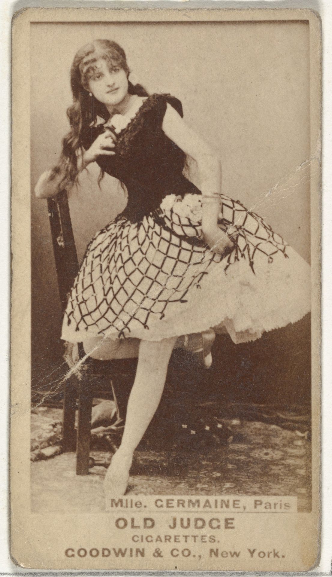 Mlle. Germaine, Paris, from the Actors and Actresses series (N171) for Old Judge Cigarettes by Goodwin & Company