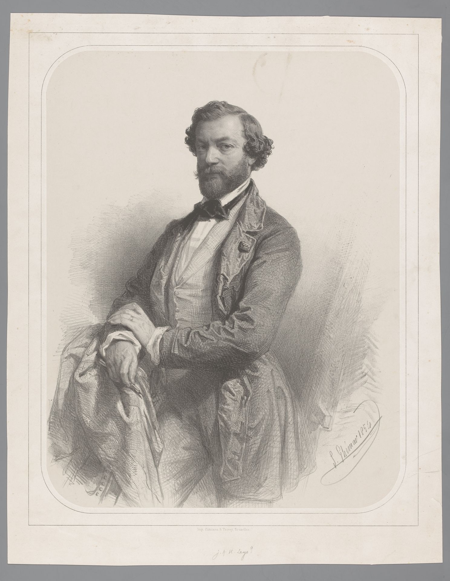 Portret van een onbekende man by Louis Ghémar