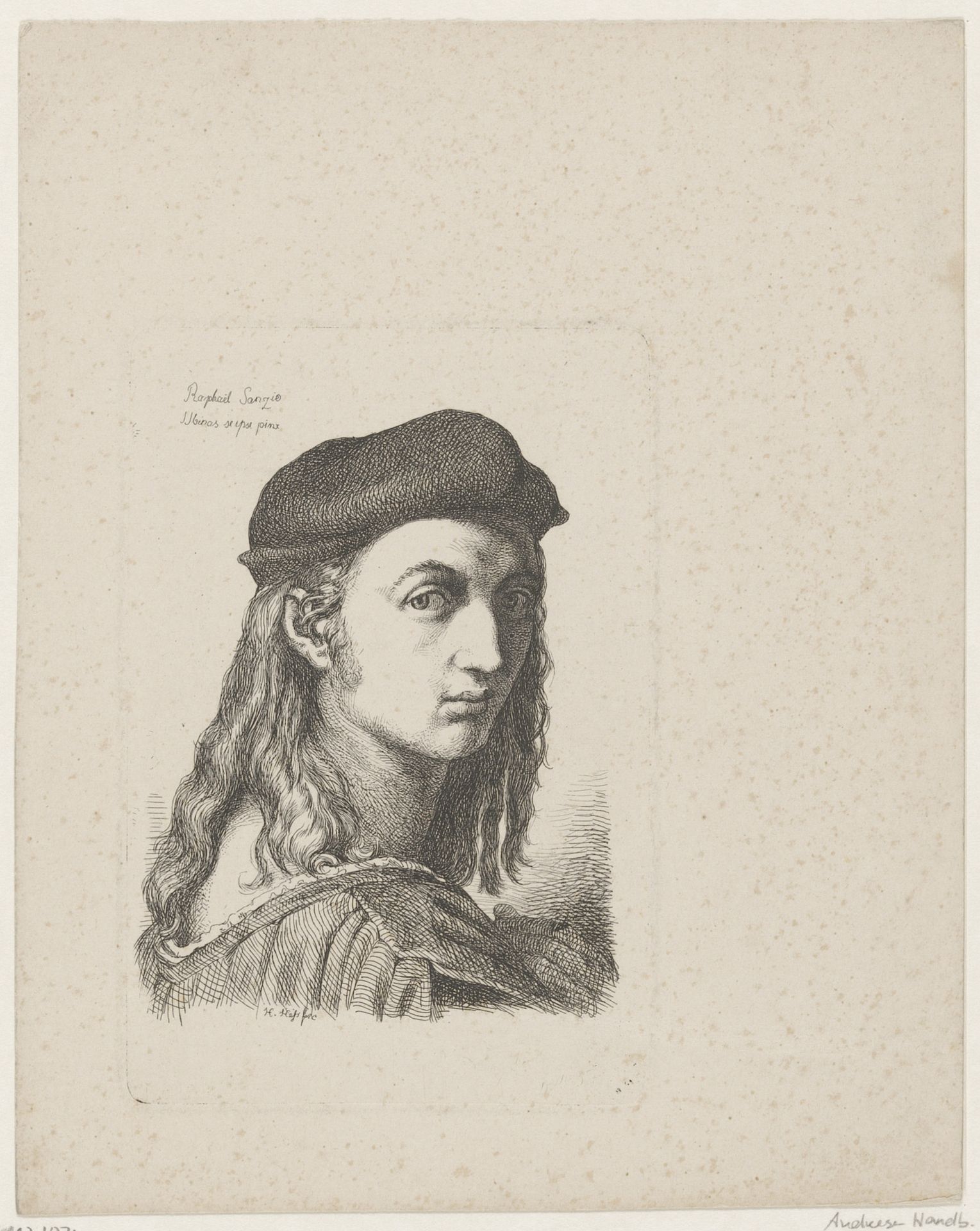 Portret van Rafaël by Heinrich Maria von Hess