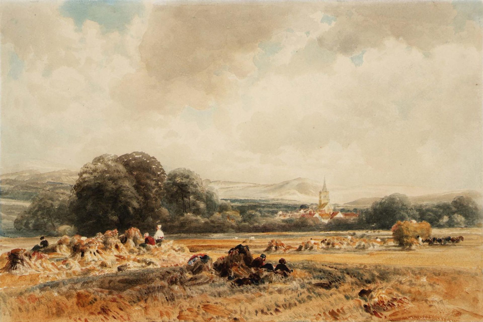 Cornfield, Ivinghoe, Buckinghamshire by Peter De Wint