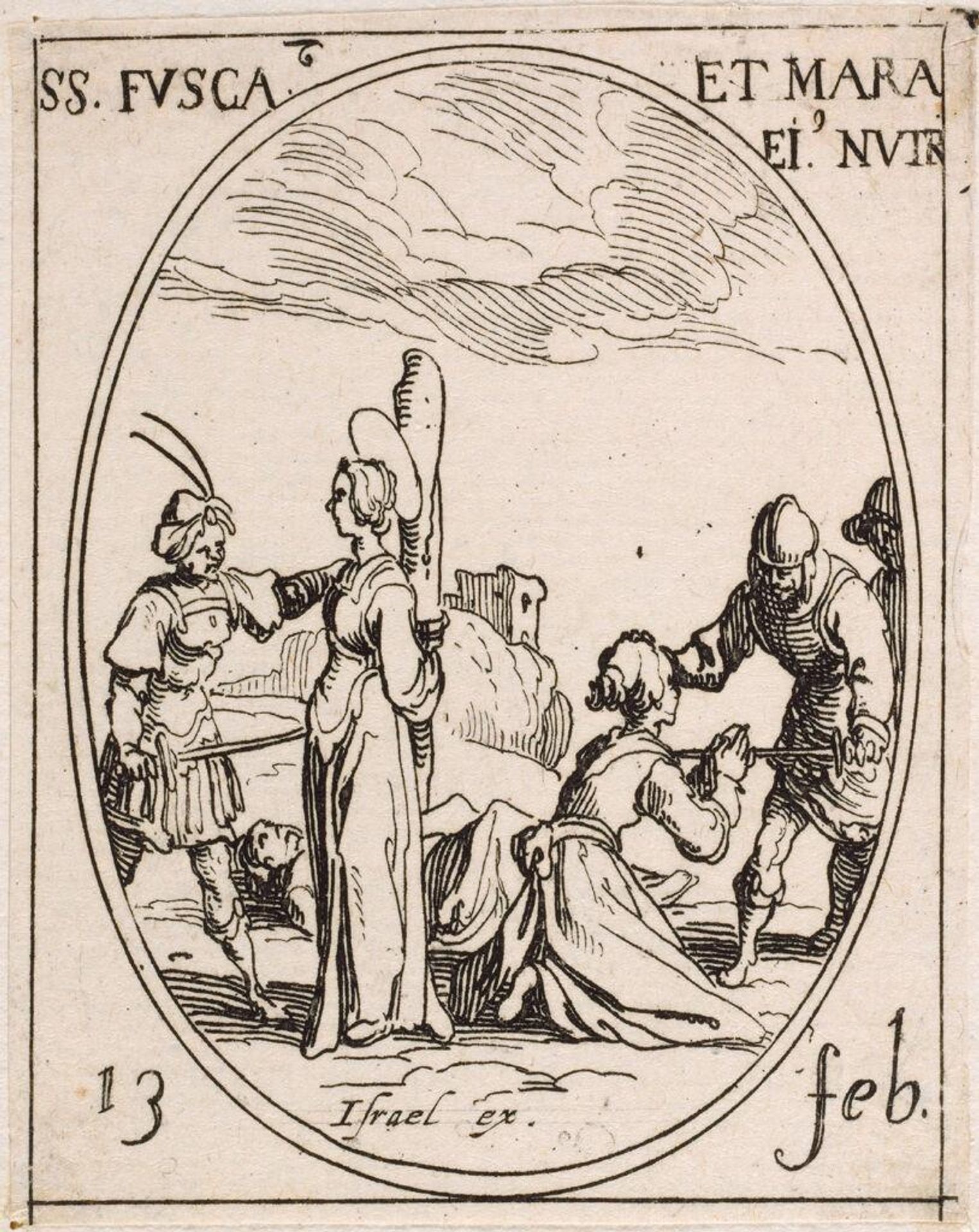 Saints Fusca and Maura by Jacques Callot