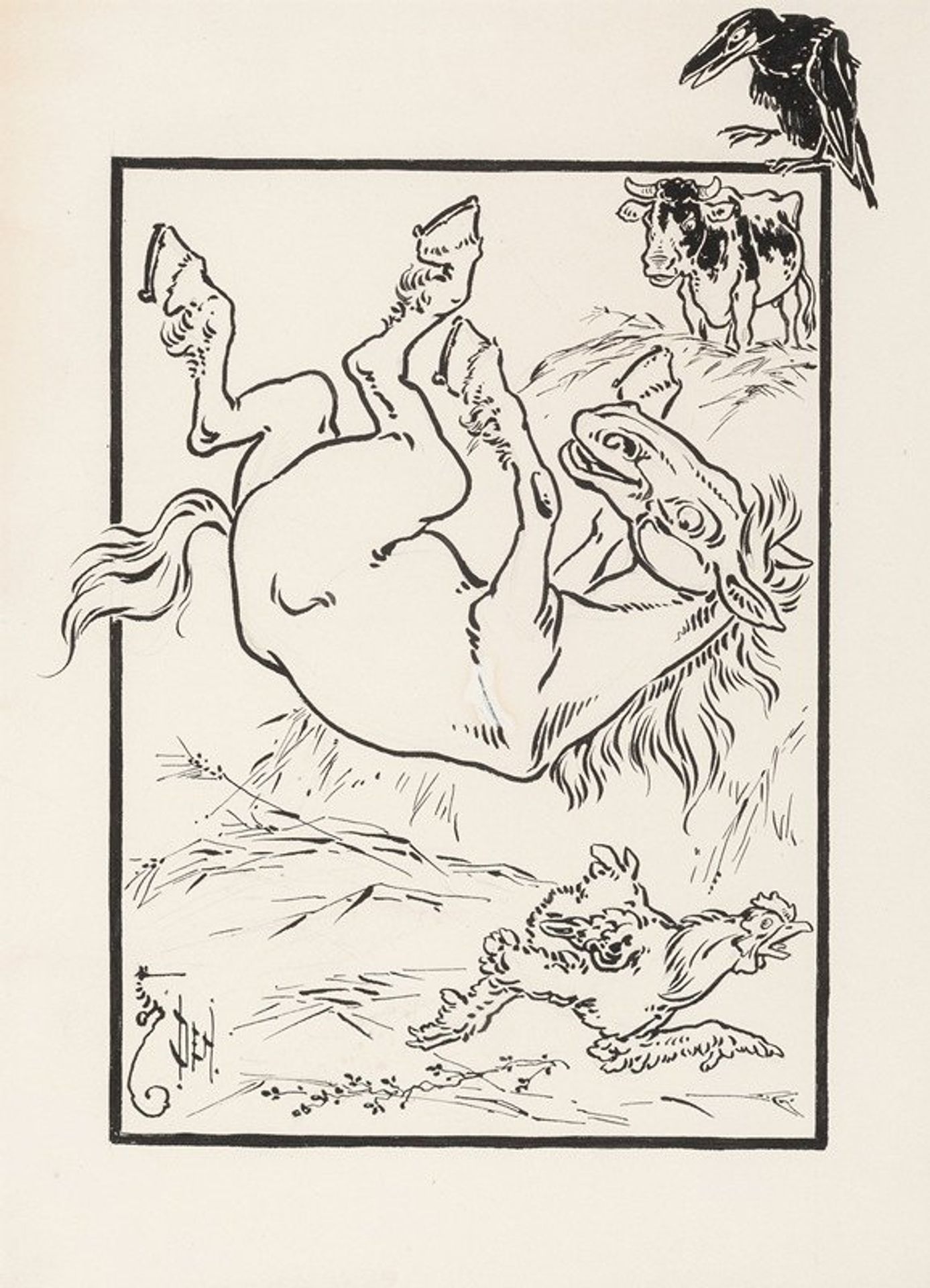 Chicken and the Horse by William Wallace Denslow