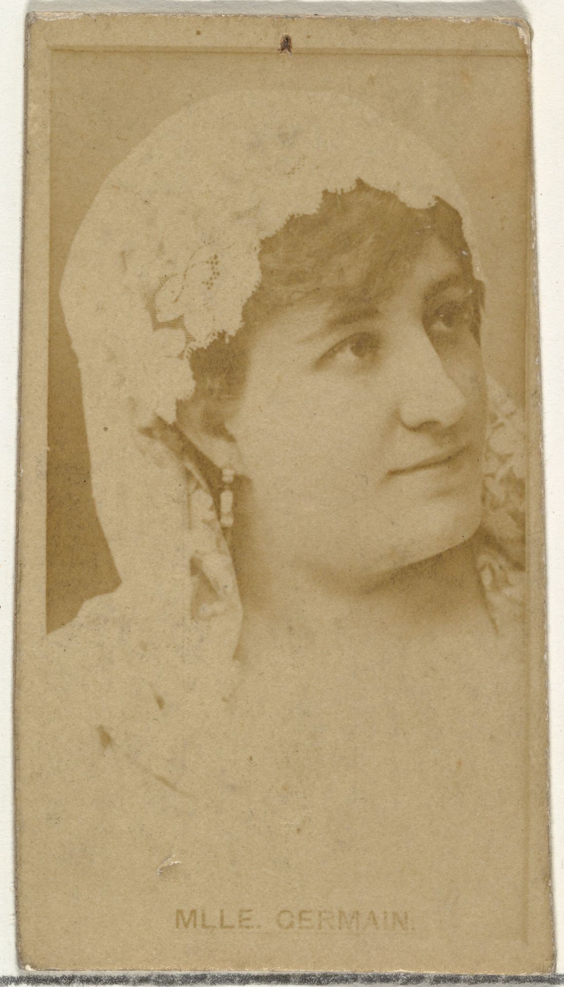 Mlle. Germain, from the Actors and Actresses series (N145-8) issued by Duke Sons & Co. to promote Duke Cigarettes by W. Duke, Sons & Co.