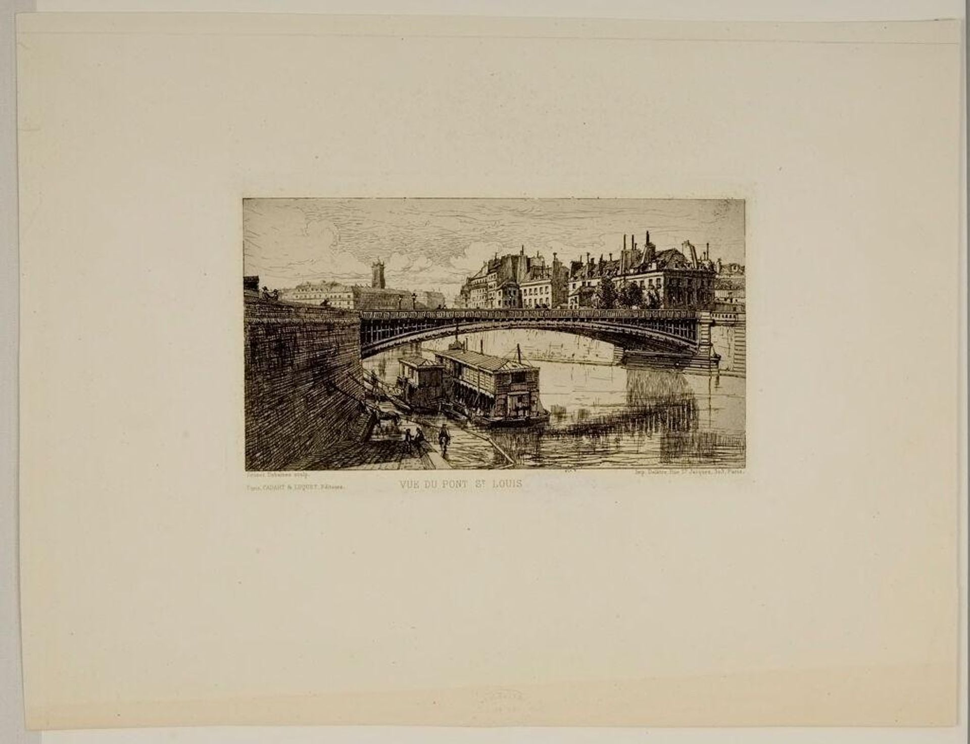 View of the S. Louis Bridge by Alfred Louis Brunet-Debaines