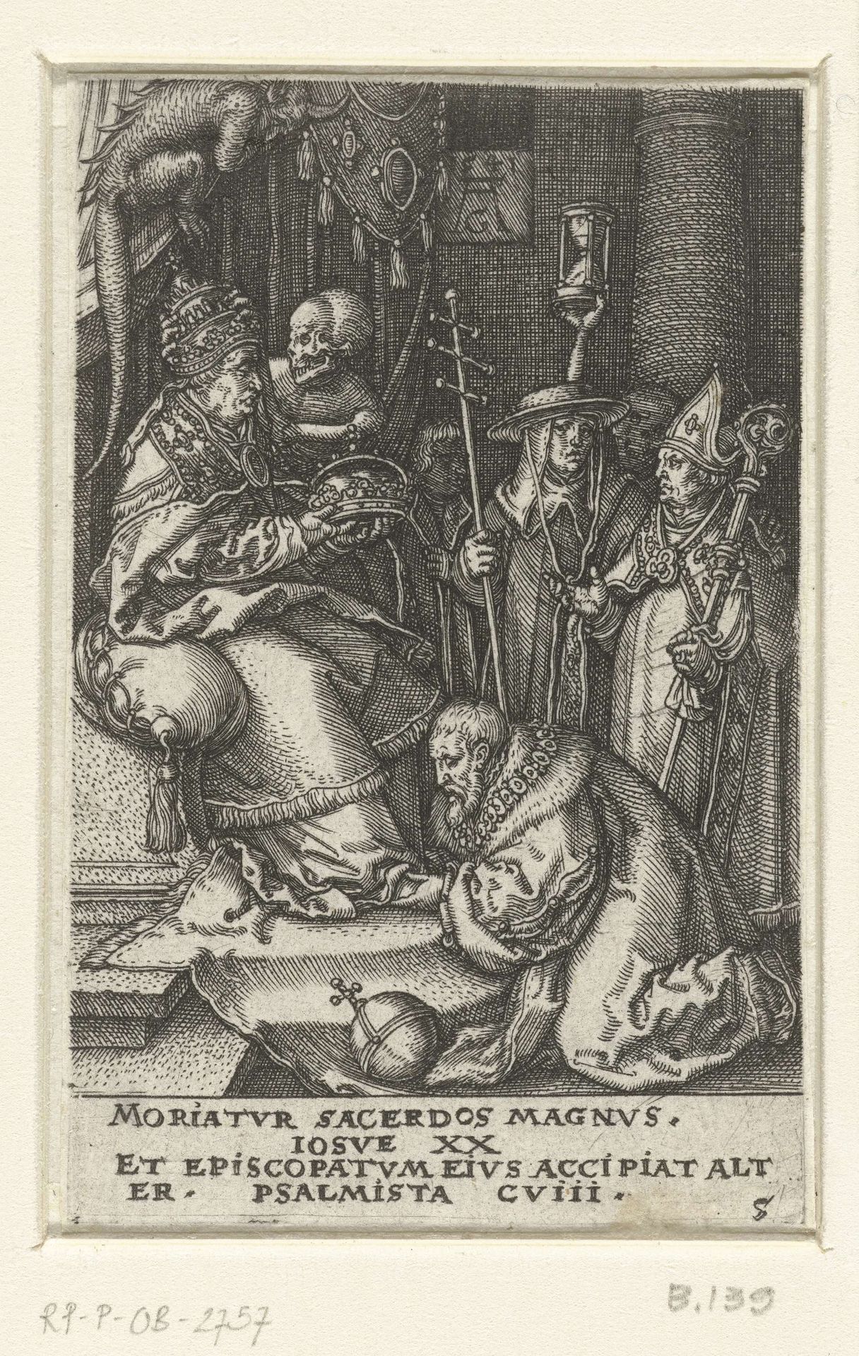 De Dood en de paus by Heinrich Aldegrever