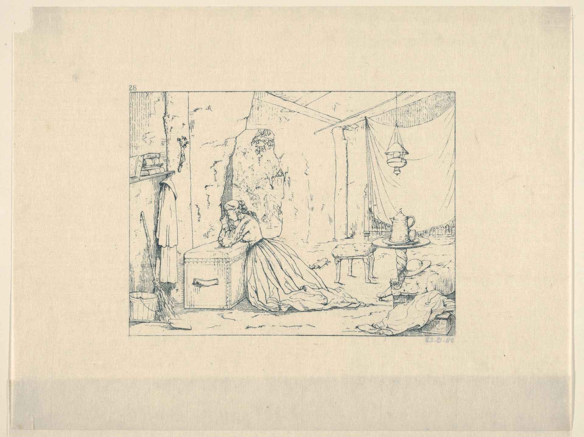 Cave Life in Vicksburg during the Seige (from Confederate War Etchings) by Adalbert John Volck
