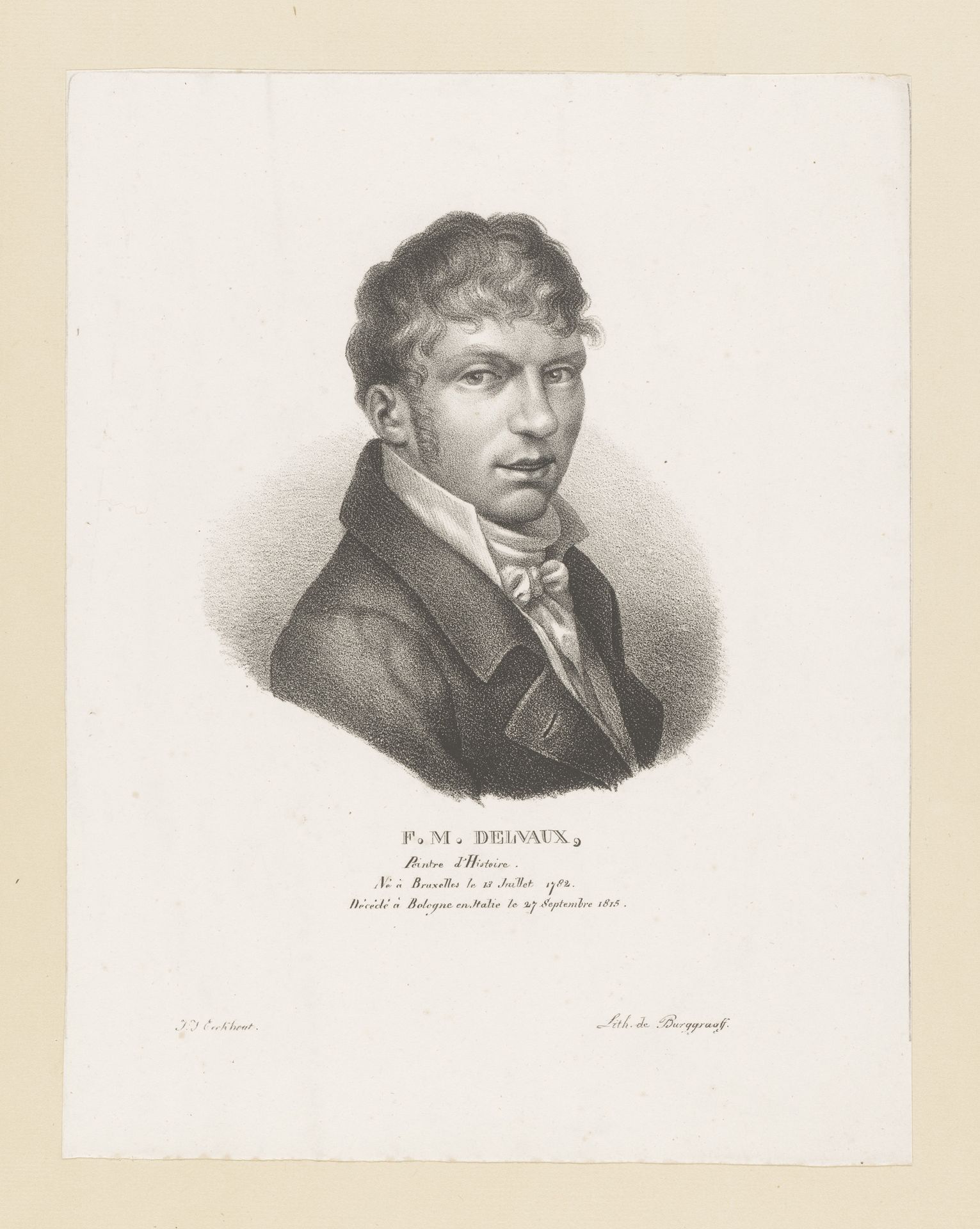 Portret van Ferdinand Marie Delvaux by Guillaume Philidor Van den Burggraaff