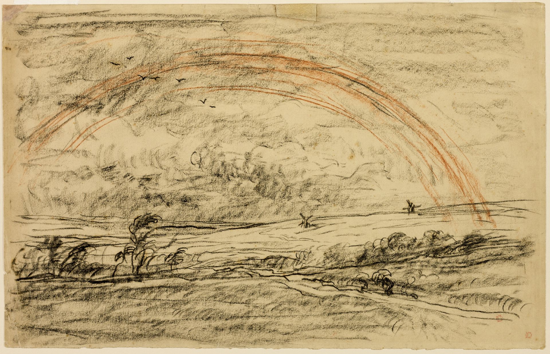 Landscape with a Rainbow by Charles François Daubigny