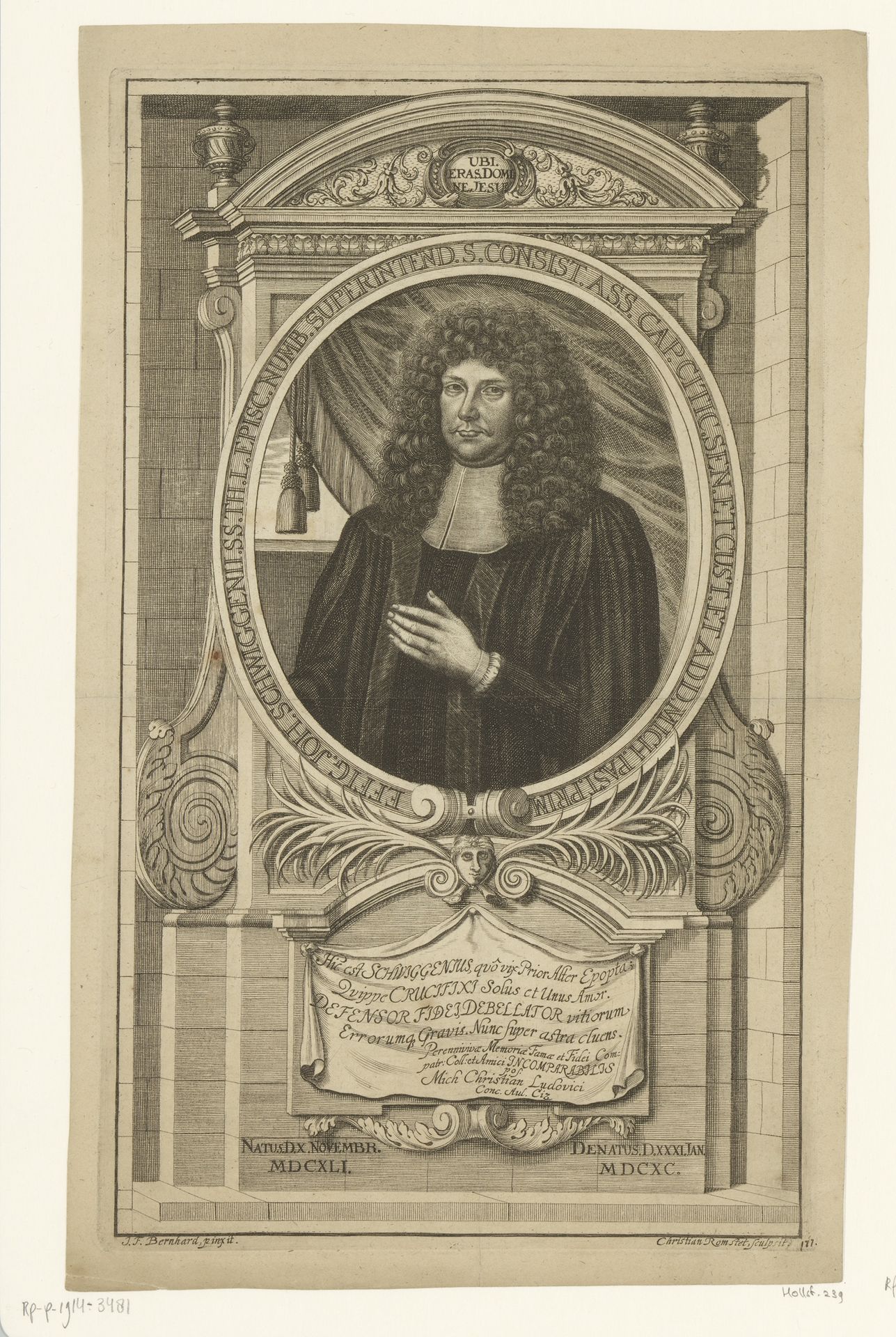Portret van Johann Schwiggen by Christian Romstet