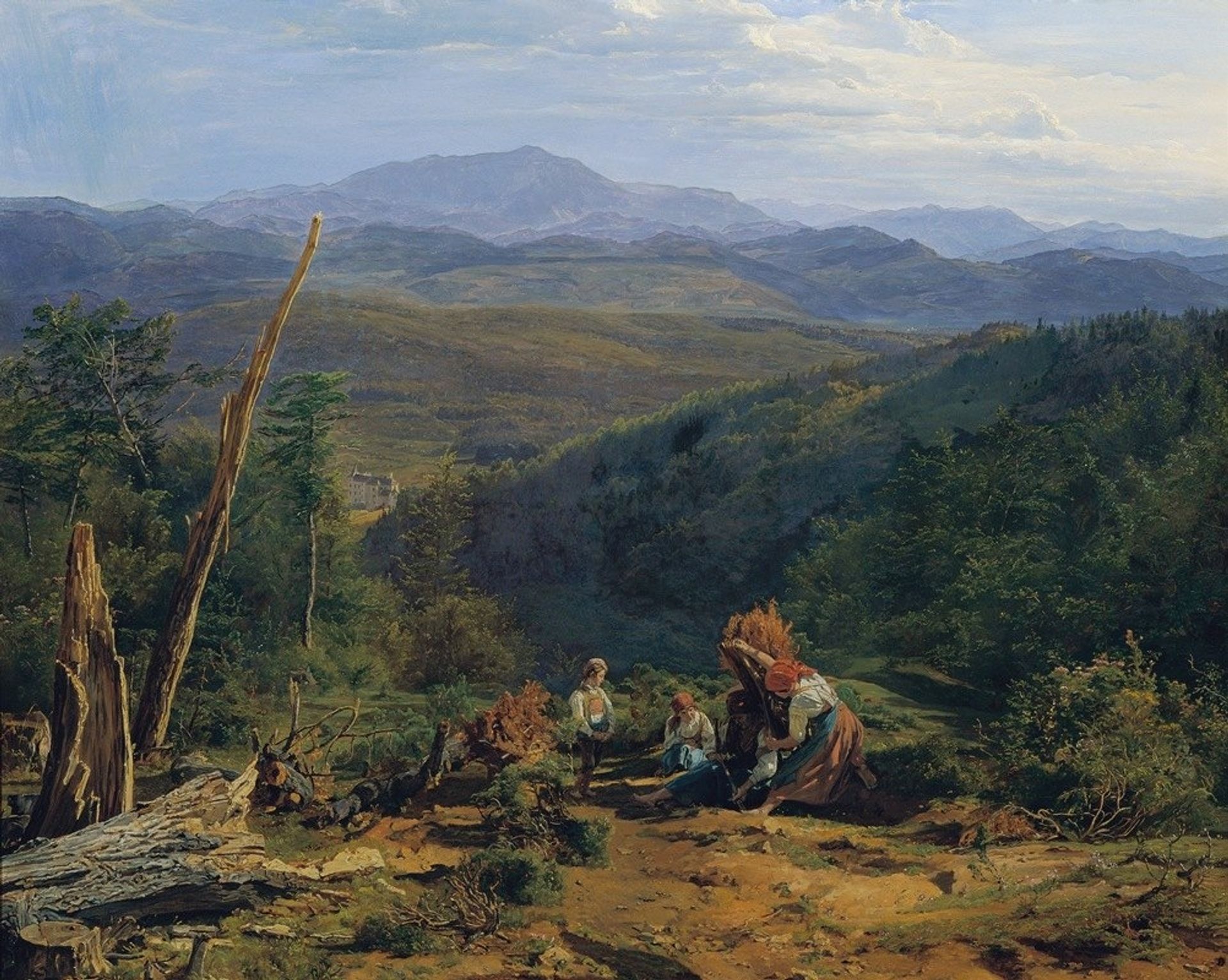 Wienerwaldlandschaft mit Schloss Wildegg by Ferdinand Georg Waldmüller