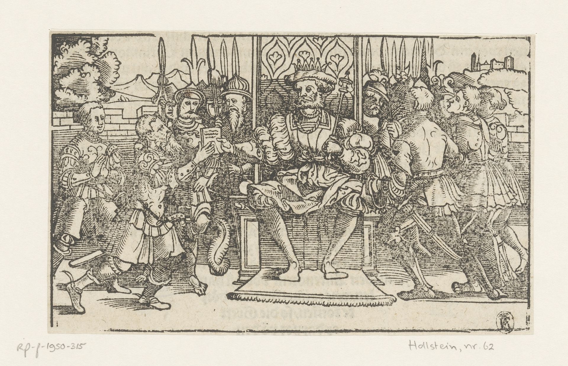 Pausanias zittend op zijn troon ontvangt een brief by Anonymous