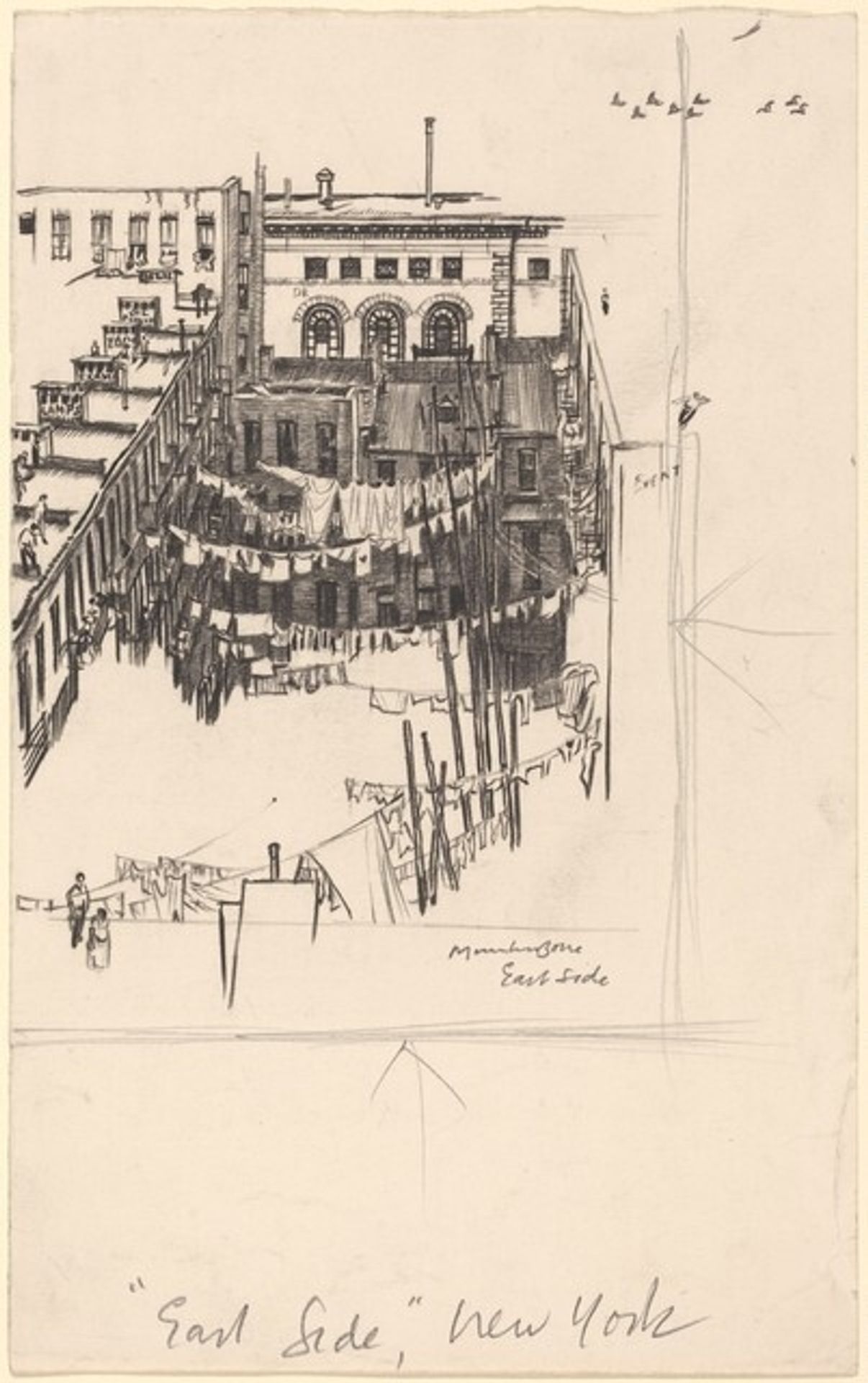 East Side, New York by Muirhead Bone