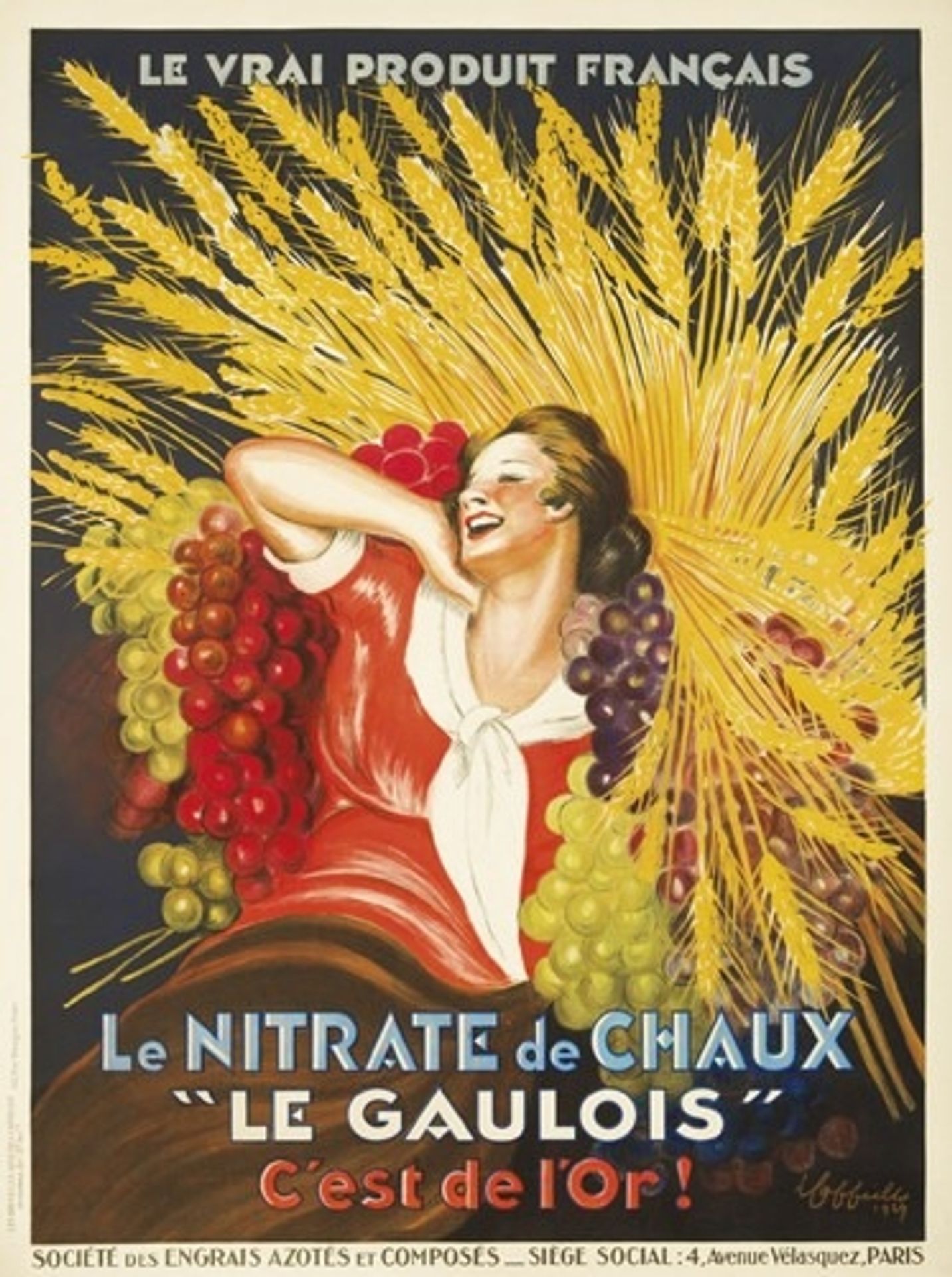 Nitrate De Chaux Le Gaulois by Leonetto Cappiello