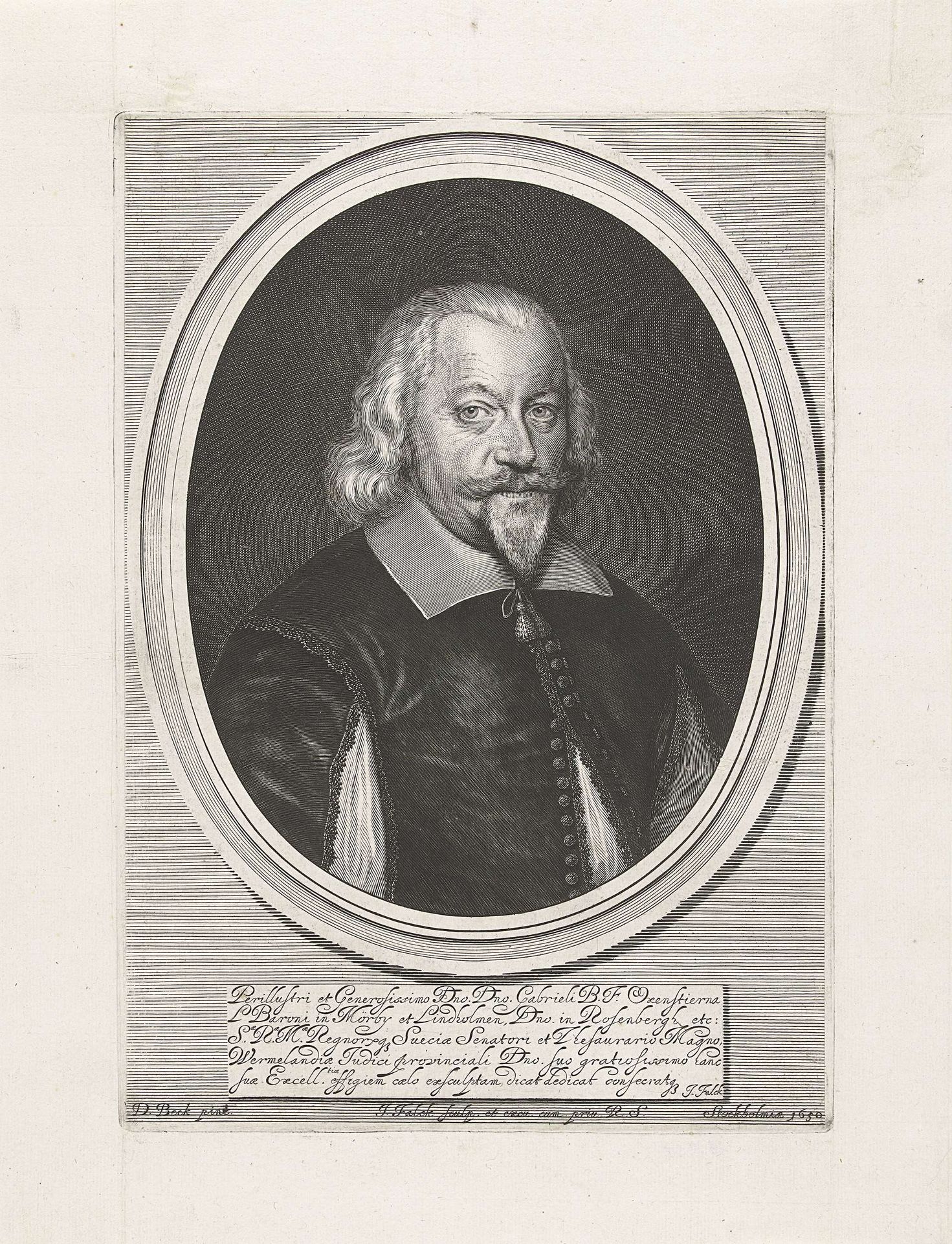 Portret van Gabriel Oxenstierna by Jeremias Falck