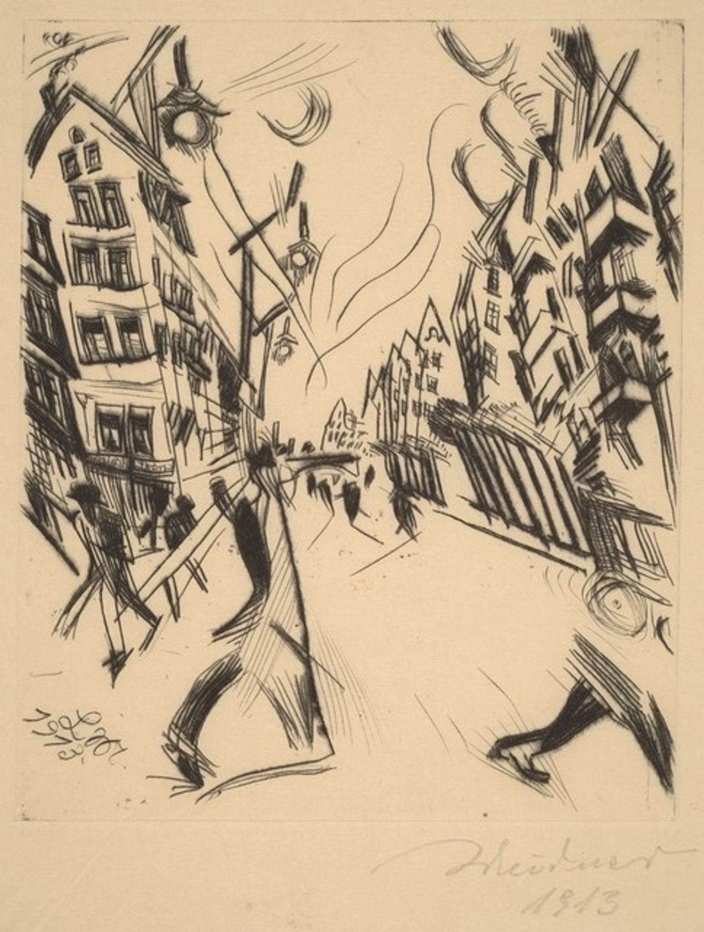 Street in Wilmersdorf by Ludwig Meidner