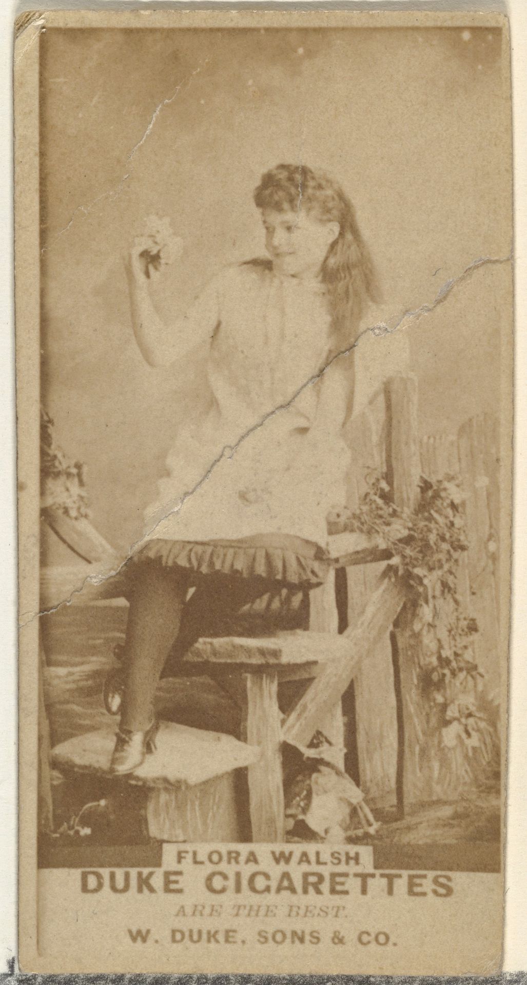 Flora Walsh, from the Actors and Actresses series (N145-7) issued by Duke Sons & Co. to promote Duke Cigarettes by W. Duke, Sons & Co.