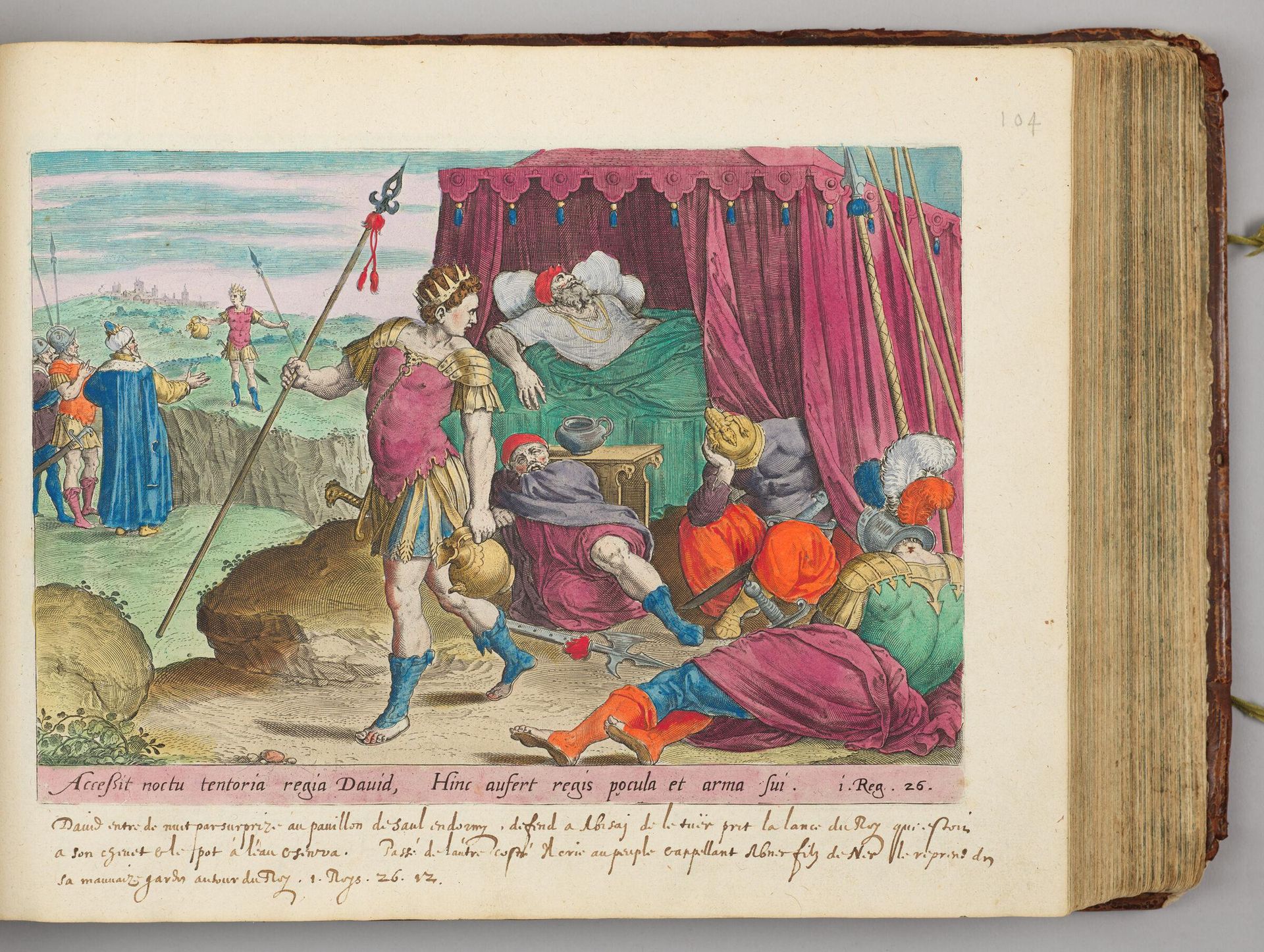 David Sparing Saul's Life by Hans Collaert the Elder