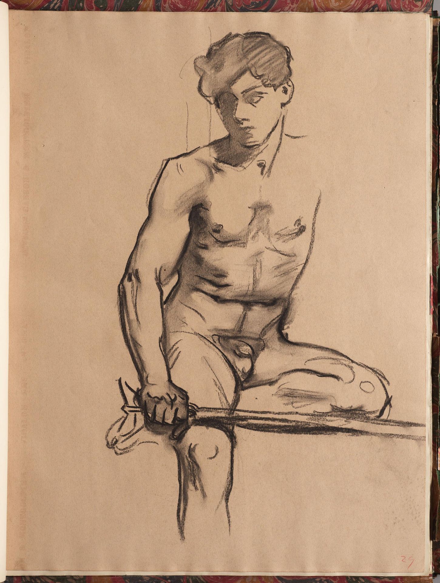 Study for Seated Angel at Left, "Israel and the Law," Boston Public Library by John Singer Sargent