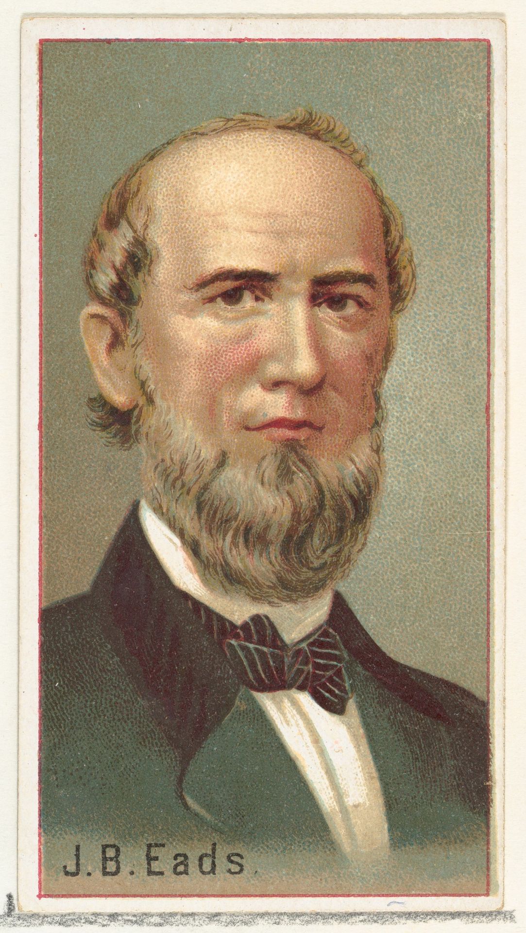 J. B. Eads, printer's sample for the World's Inventors souvenir album (A25) for Allen & Ginter Cigarettes by Allen & Ginter