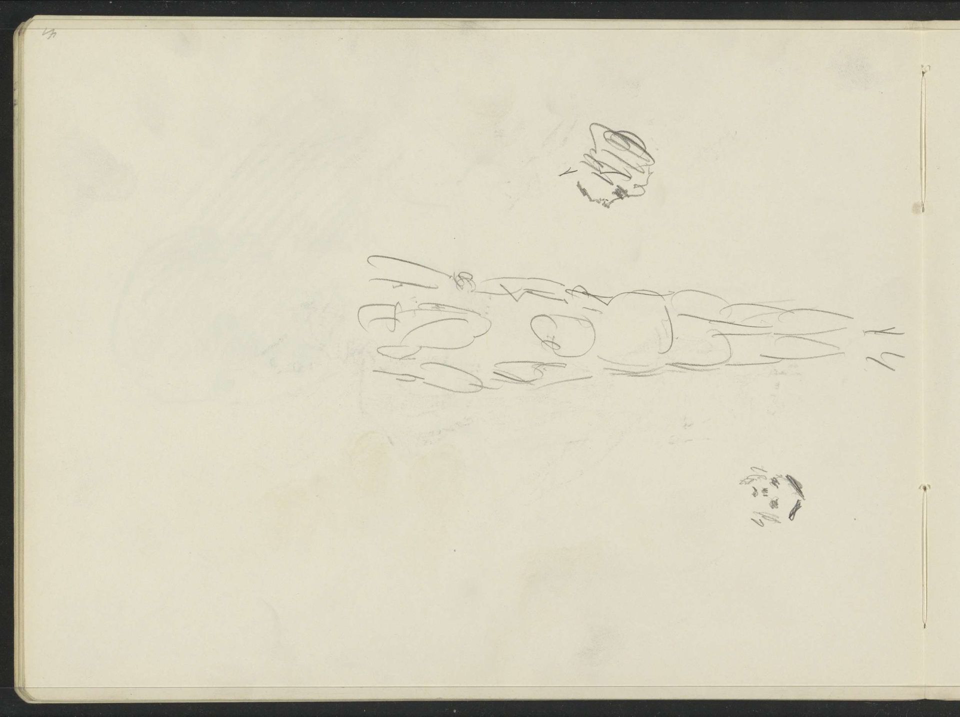 Acrobaat in handstand by Isaac Israels