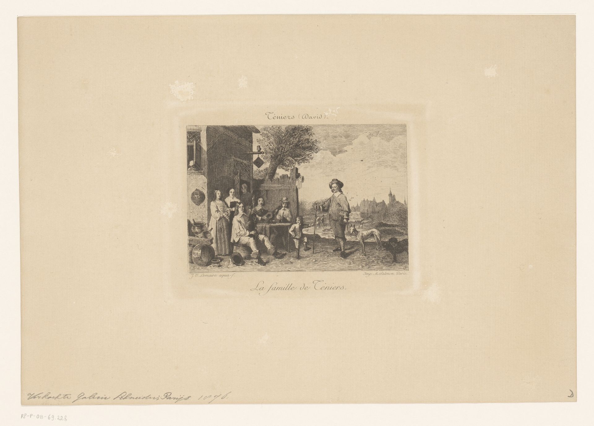 Familieportret van David Teniers by J.C. Lemaire