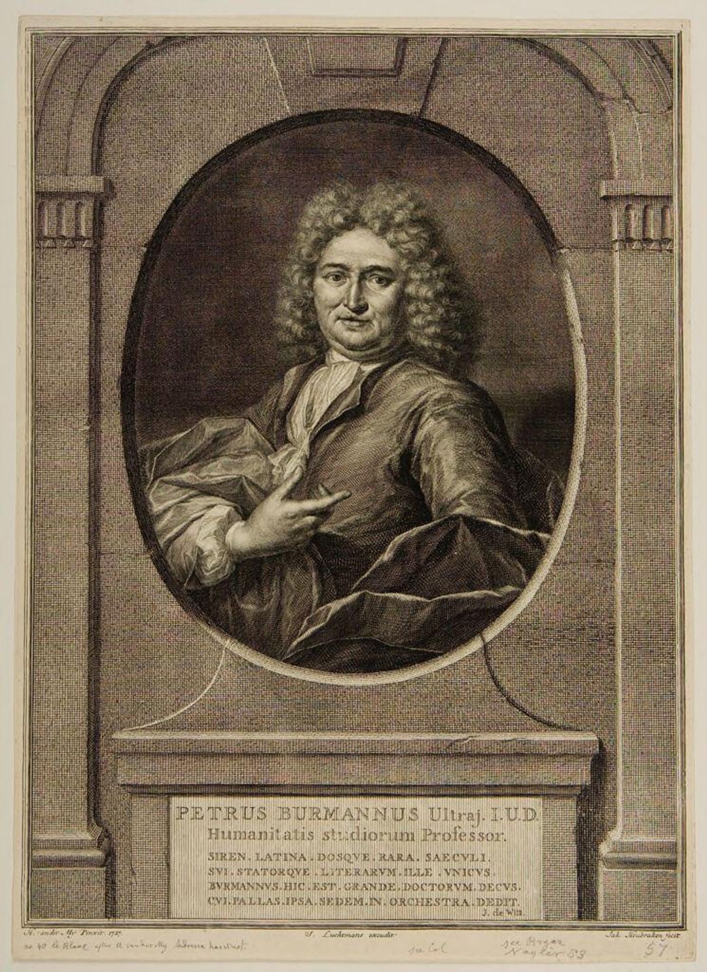 Pieter Burmann by Jacobus Houbraken