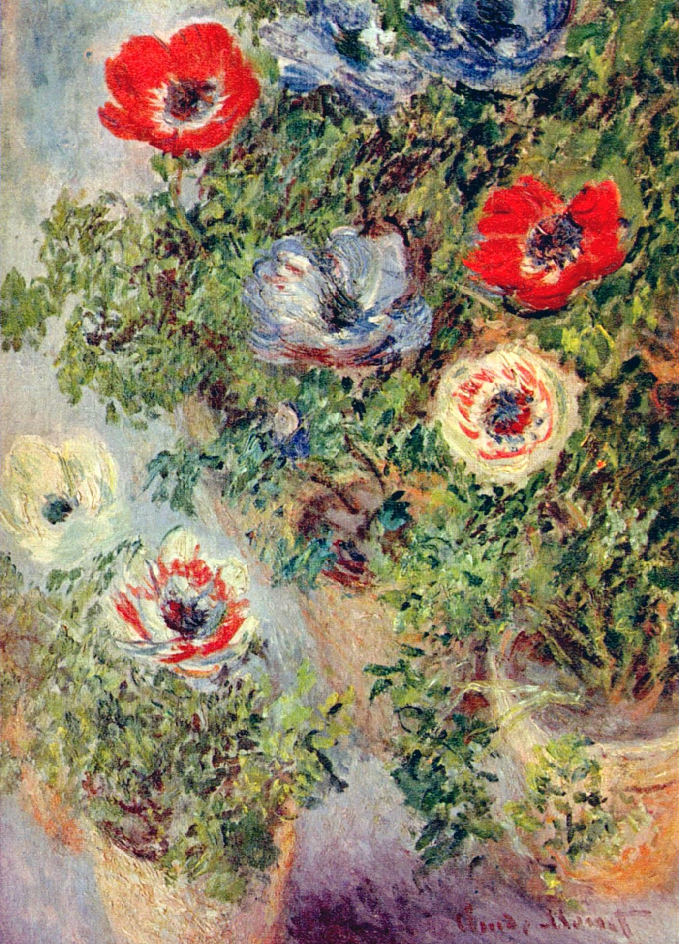 Stilll Life with Anemones by Claude Monet
