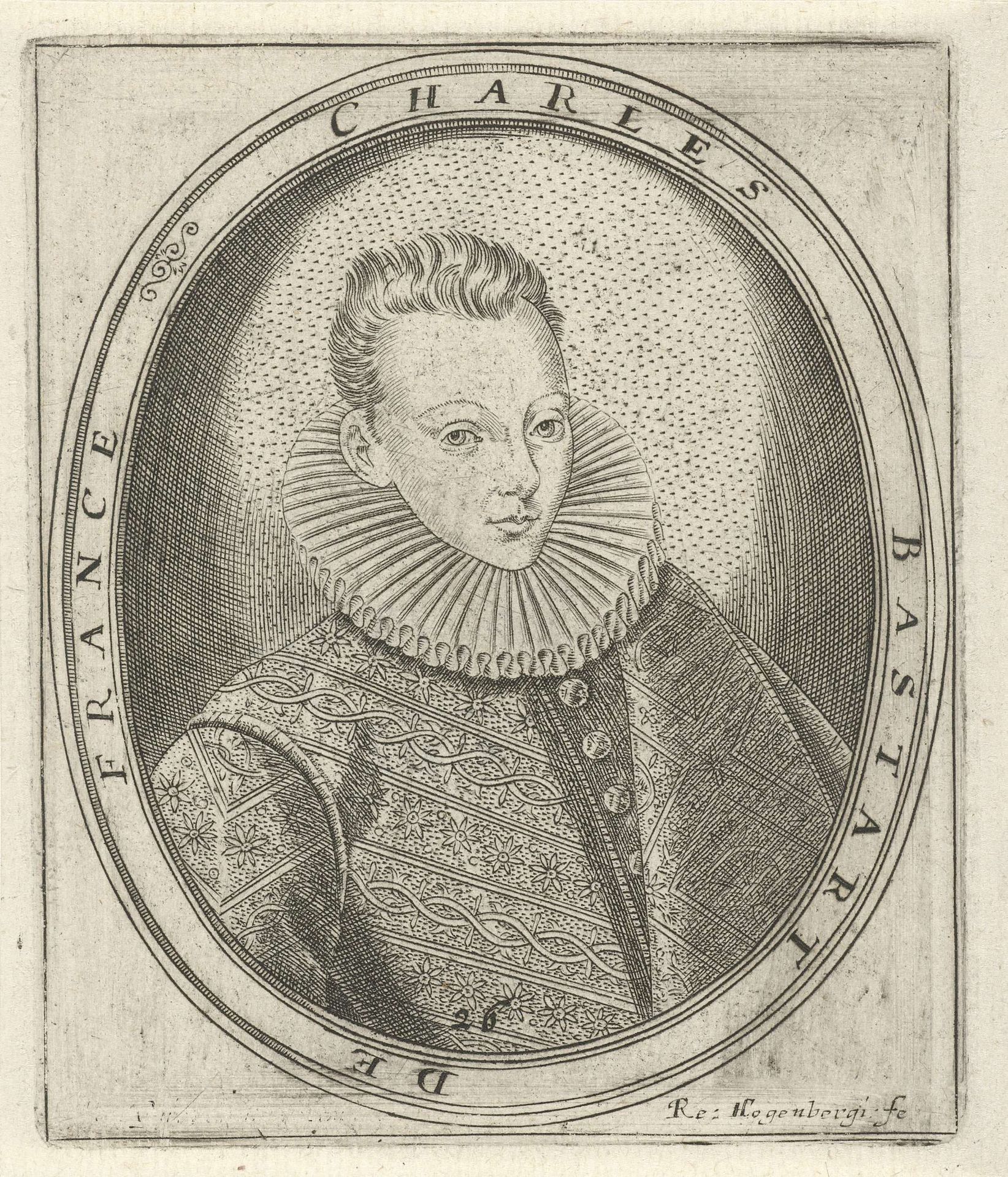 Portret van Charles de Valois, hertog van Angoulême by Remigius Hogenberg