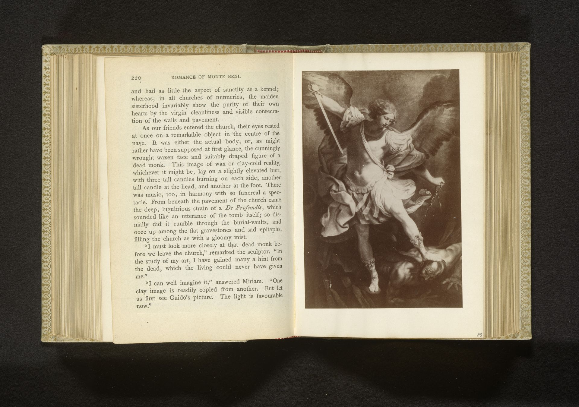 Fotoreproductie van een schilderij van de aartsengel Michael door Guido Reni by Anonymous