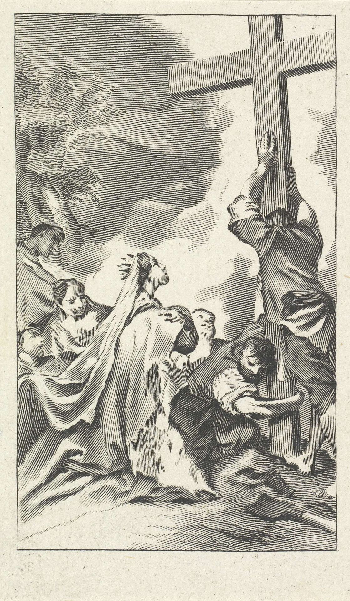 De koningin van Seba vereert het kruis by Giovanni Cattini