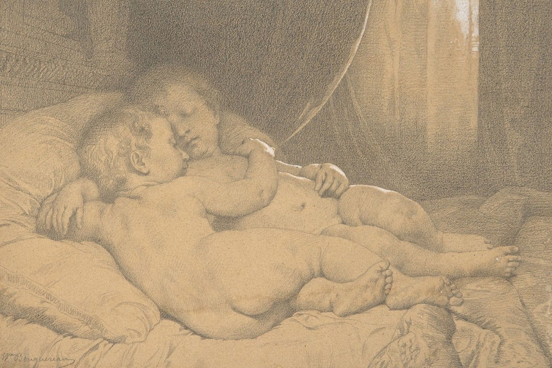 Two Sleeping Children by William Bouguereau