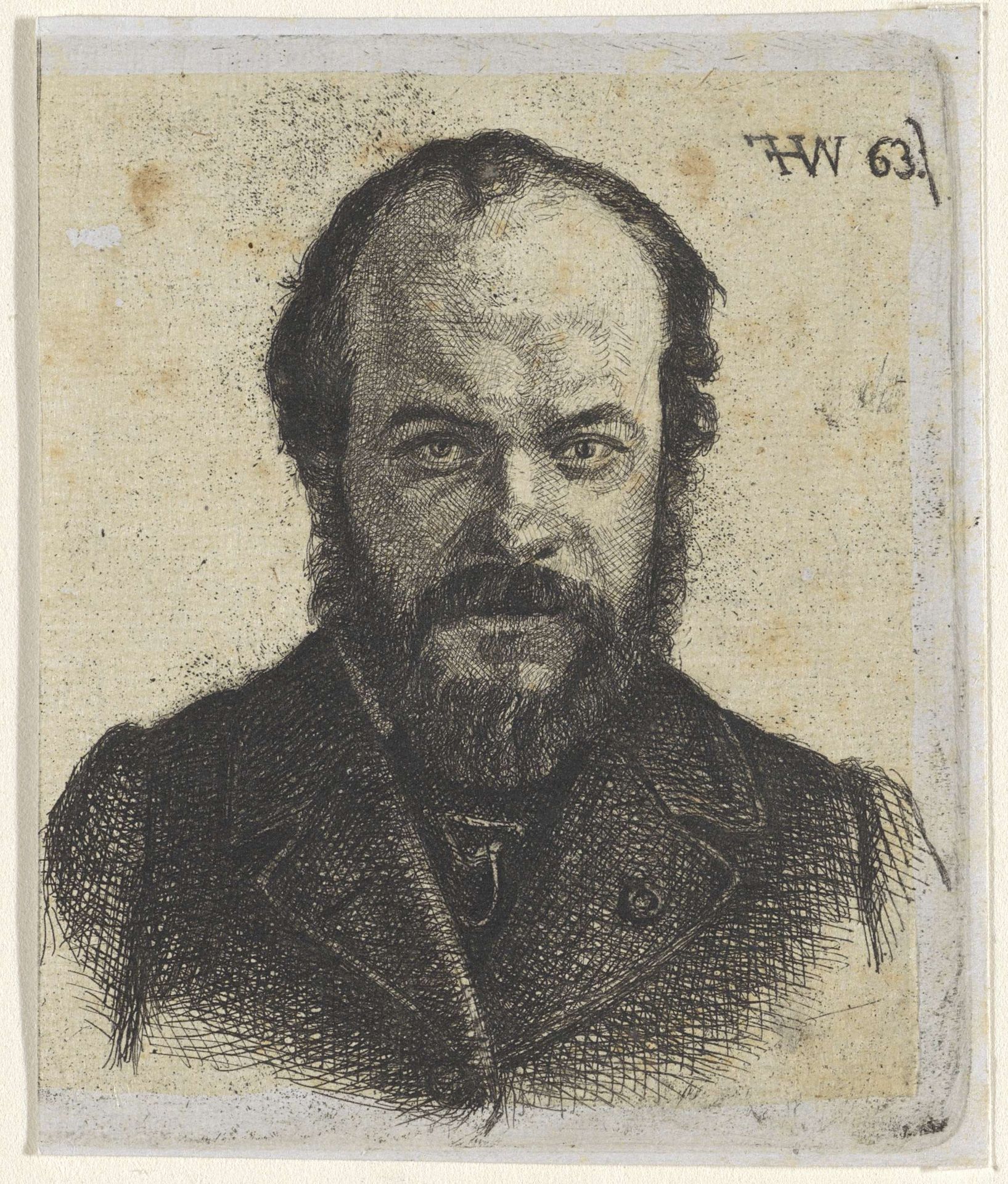 Portret van Jan Weissenbruch by Frederik Hendrik Weissenbruch