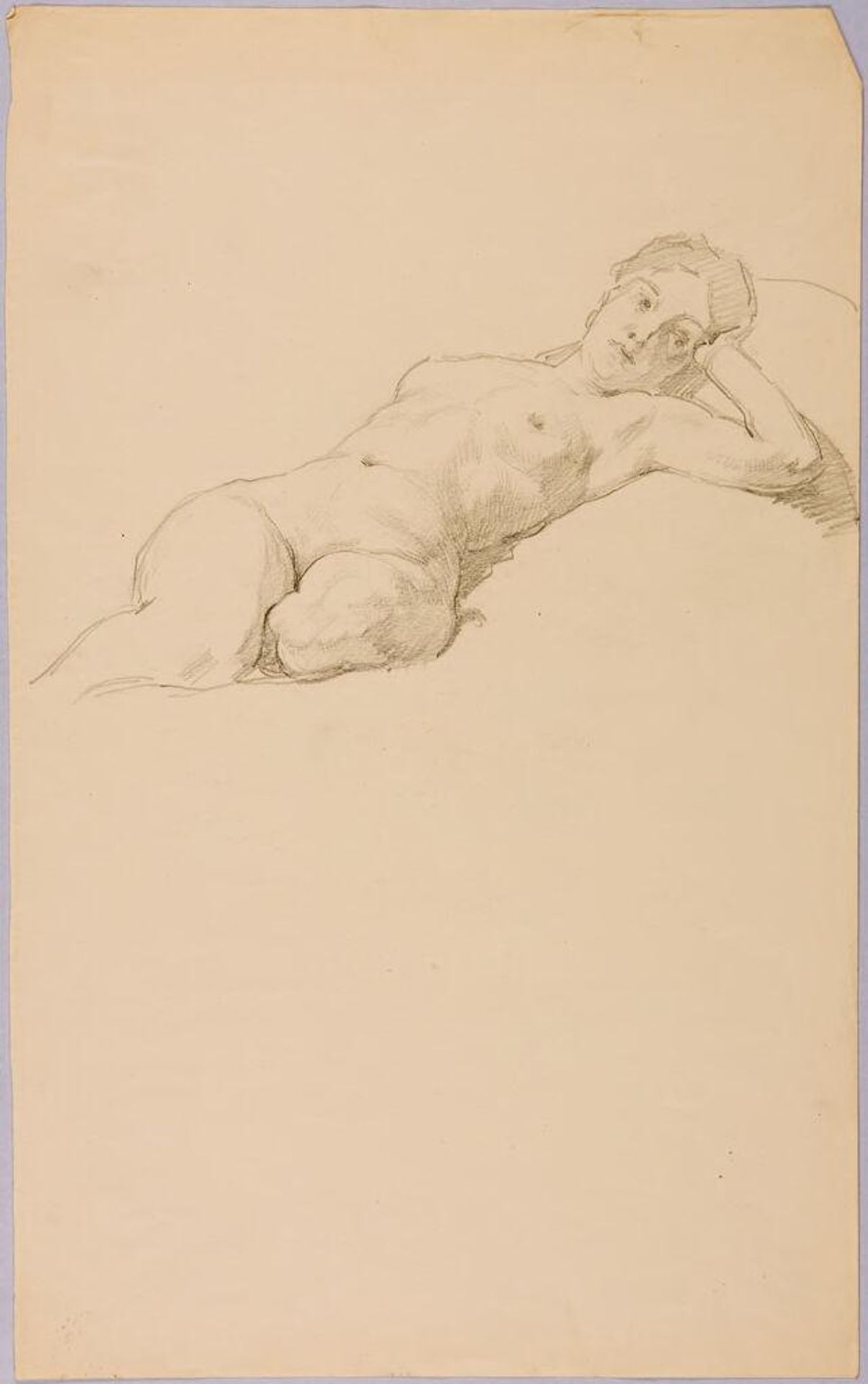 Reclining Female Nude by Frank Samuel Eastman