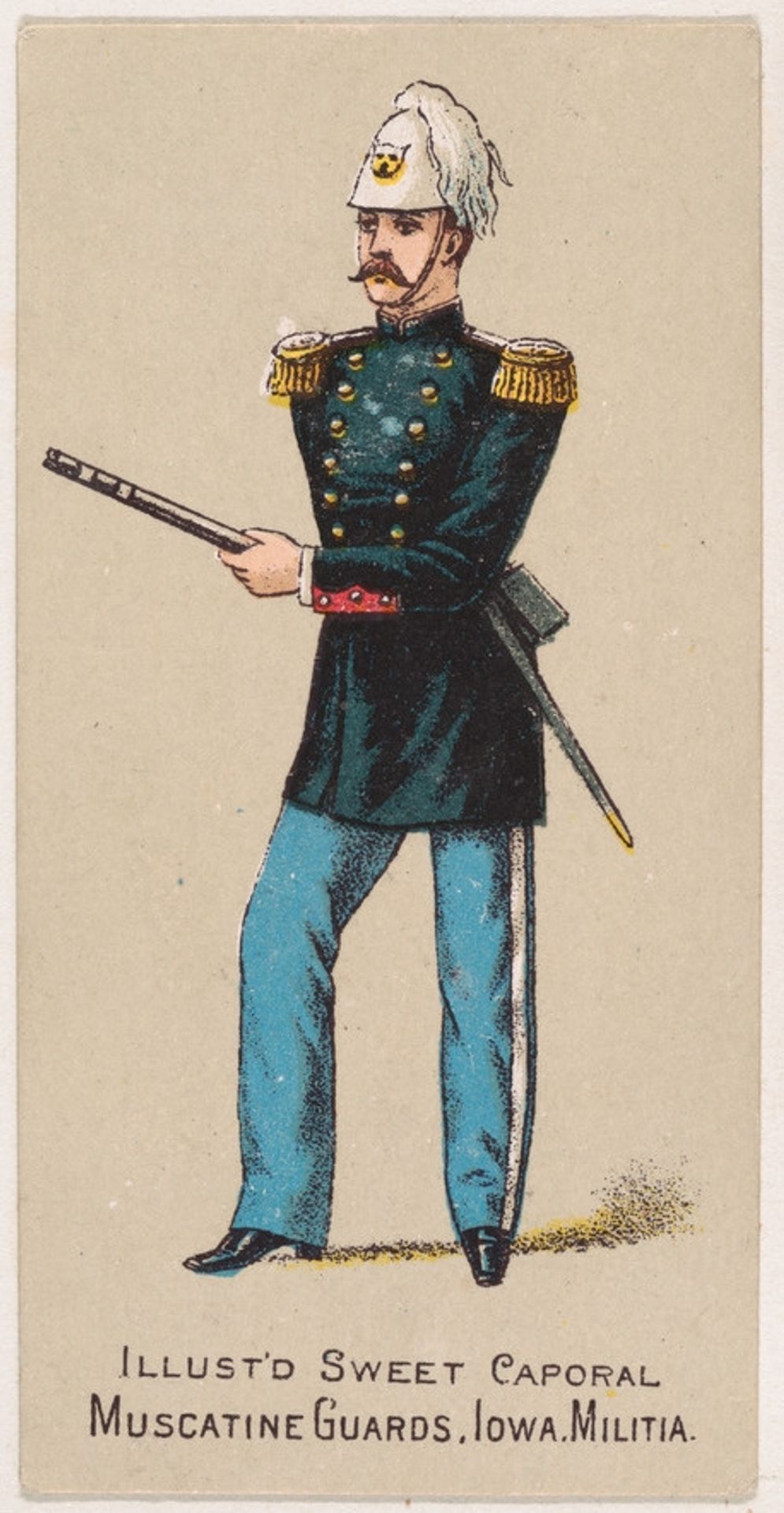 Muscatine Guards, Iowa, Militia, from the Military Series (N224) issued by Kinney Tobacco Company to promote Sweet Caporal Cigarettes by Kinney Brothers Tobacco Company