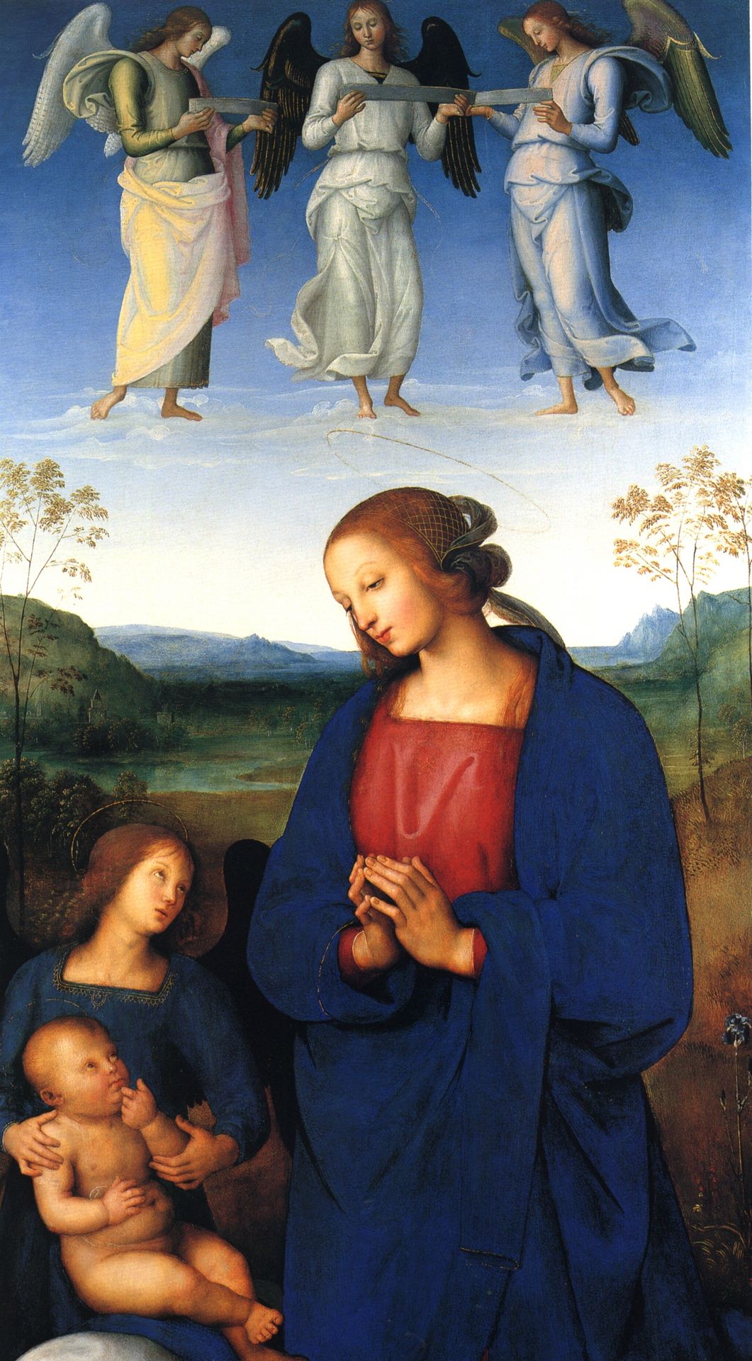 The Virgin and Child with an Angel by Pietro Perugino
