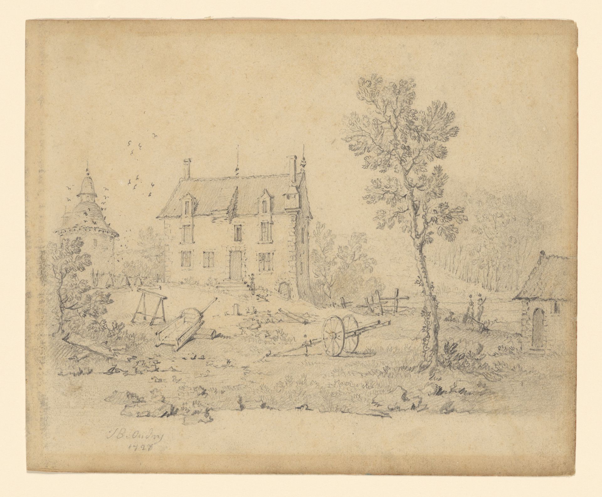 Country Farmhouse by Jean-Baptiste Oudry