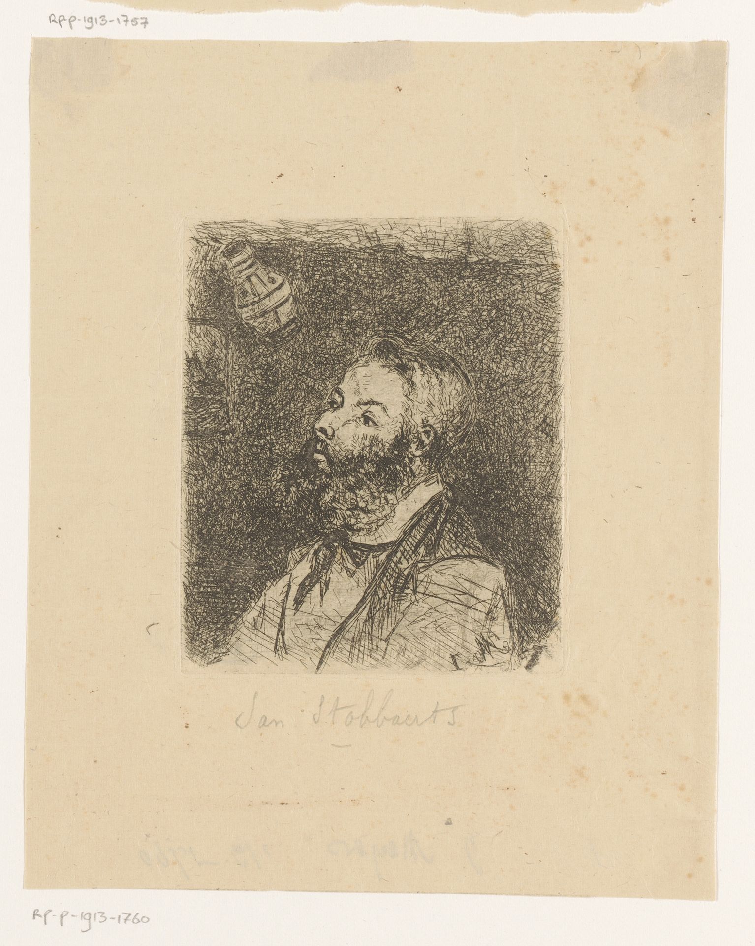 Portret van Jan Stobbaerts by Isidore Meyers