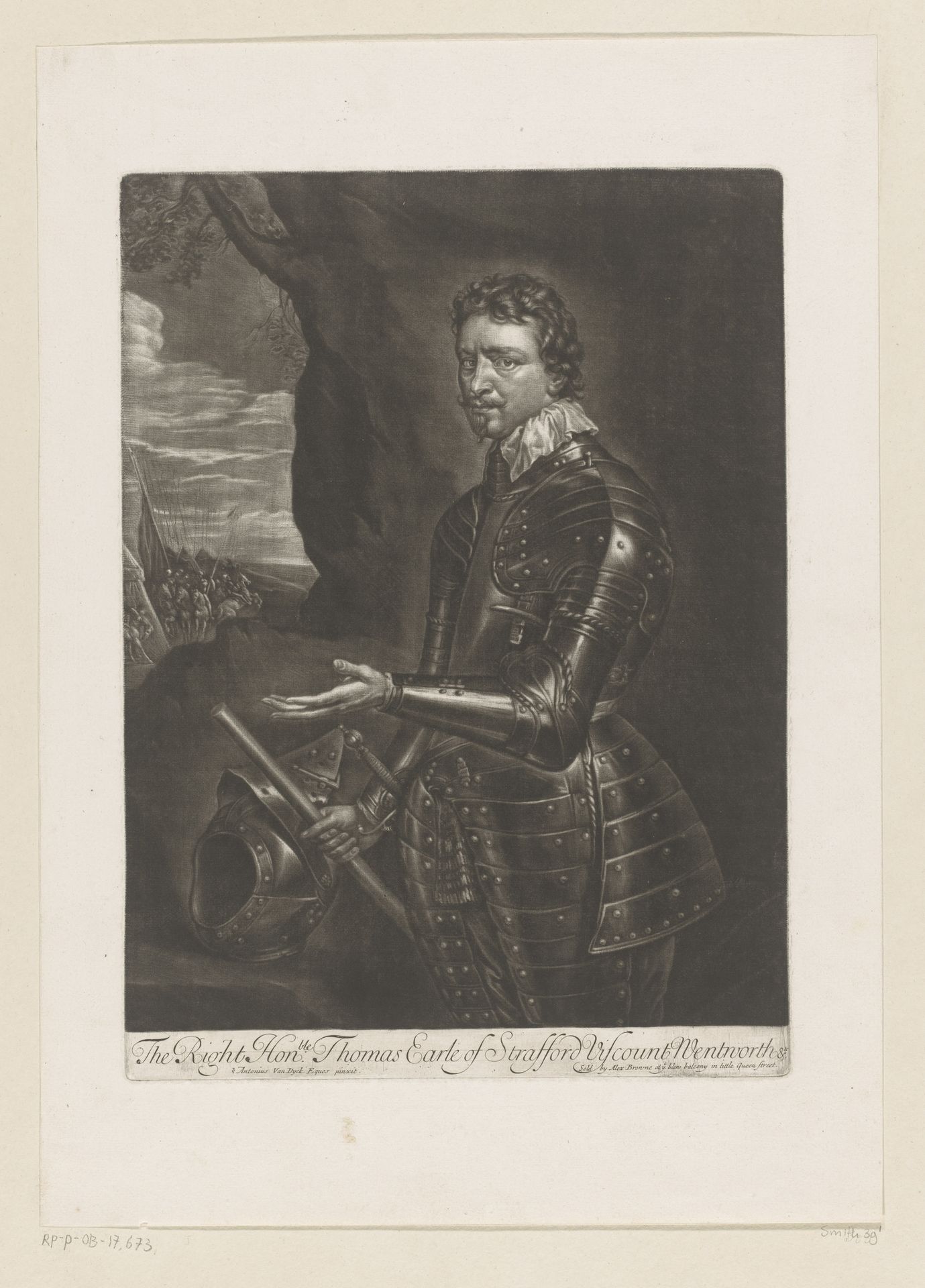 Portret van Thomas Wentworth by Alexander Browne