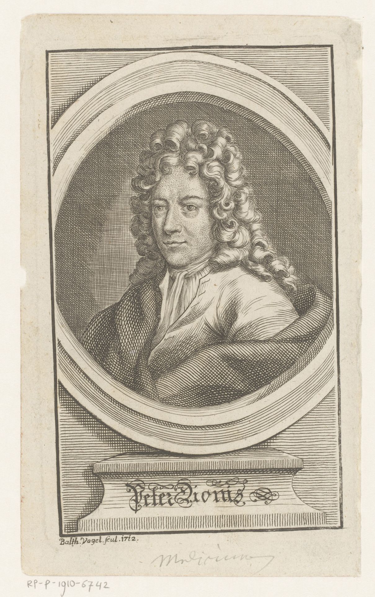 Portret van Pierre Dionis by Balthasar Vogel