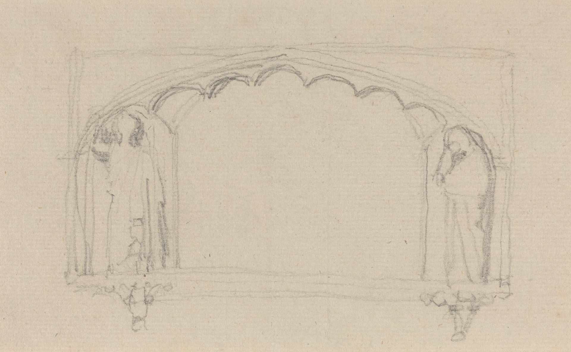 Sketch for a Gothic Monument (the Simcoe Monument?) by John Flaxman