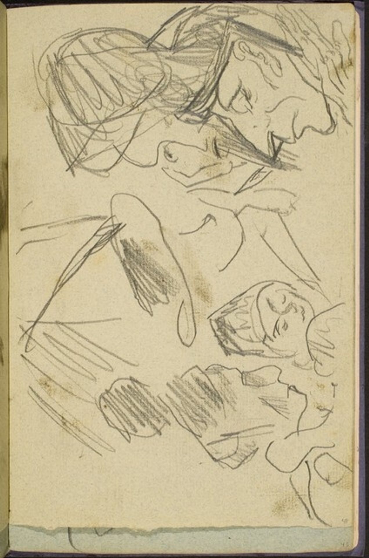 mehrere Studienköpfe (Several Head Studies) [p. 41] by Max Beckmann
