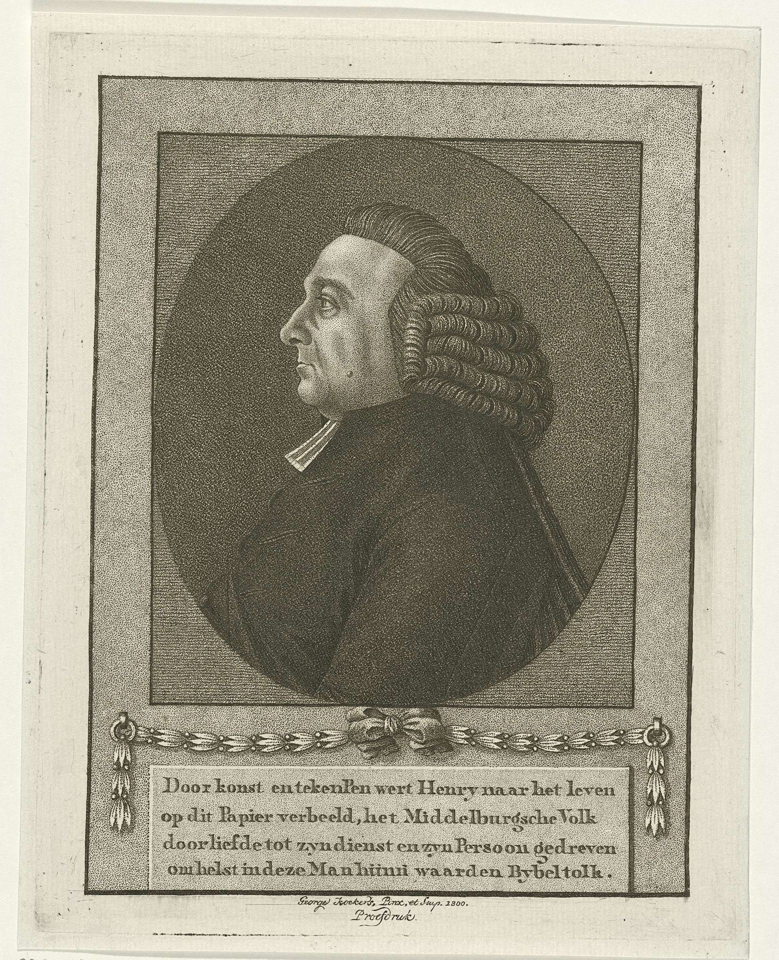 Portret van Joh. Henry by George Kockers