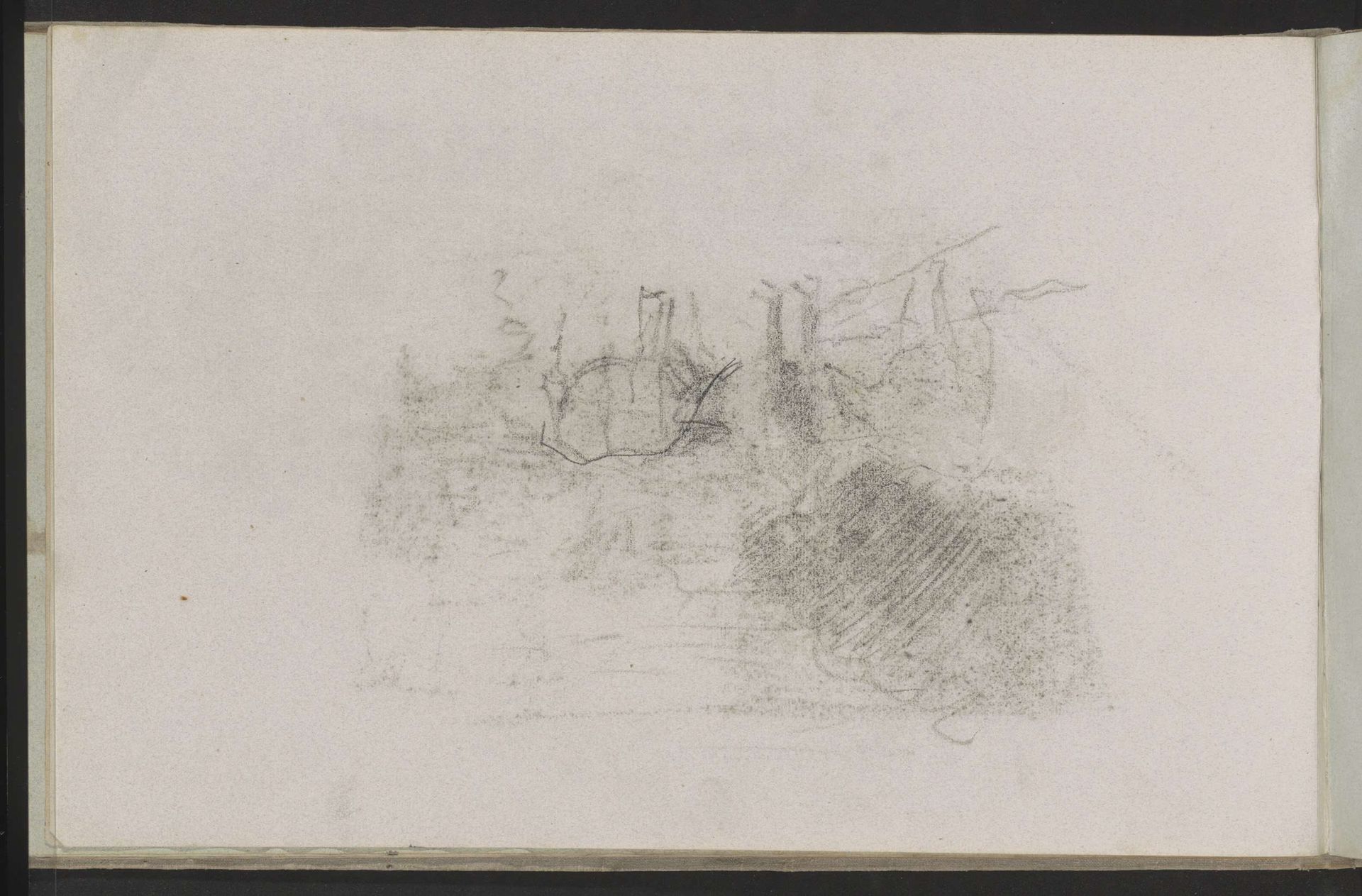 Dieren, vermoedelijk koeien by Albert Neuhuys